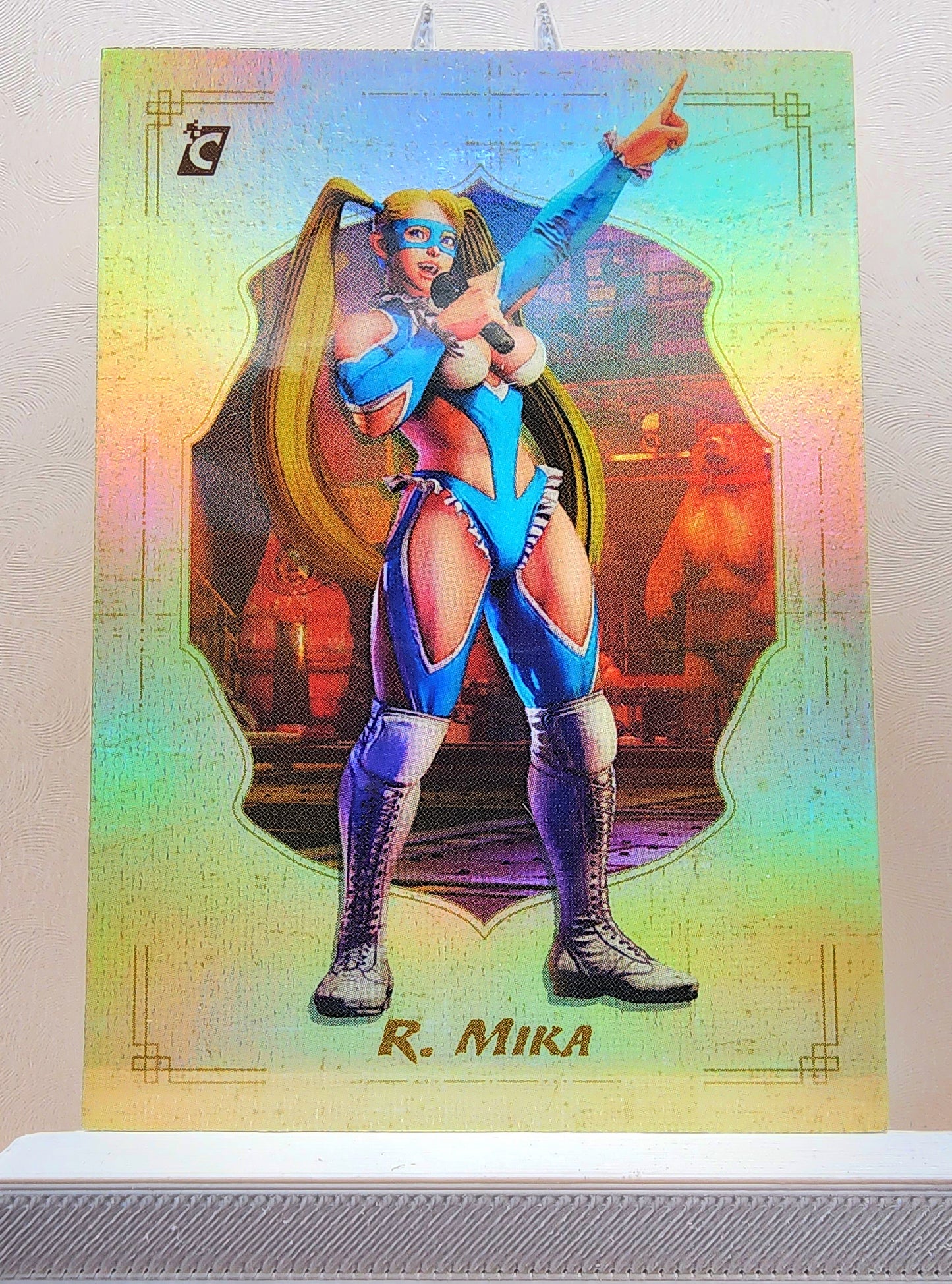 Street Fighter! 1x Mika - Rainbow Holofoil (#21 - 2023 Cardsmiths Street Fighter Series One)