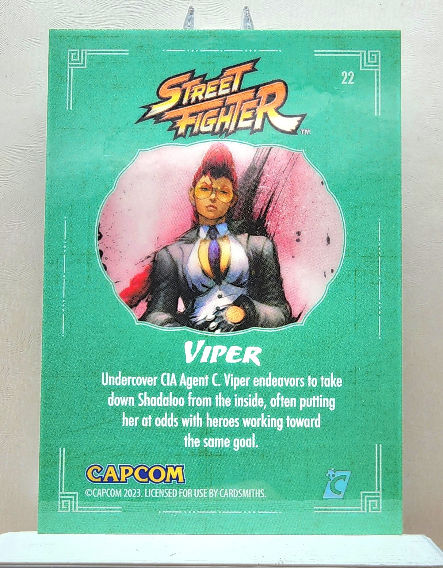 Street Fighter! 1x Viper - Holofoil Green (#22 - 2023 Cardsmiths Street Fighter Series One)