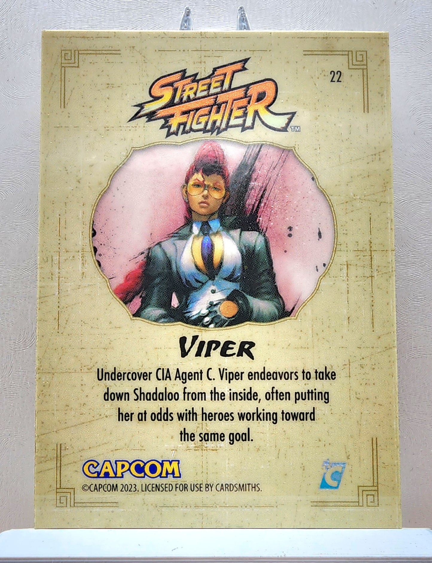 Street Fighter! 1x Viper - Rainbow Holofoil (#22 - 2023 Cardsmiths Street Fighter Series One)