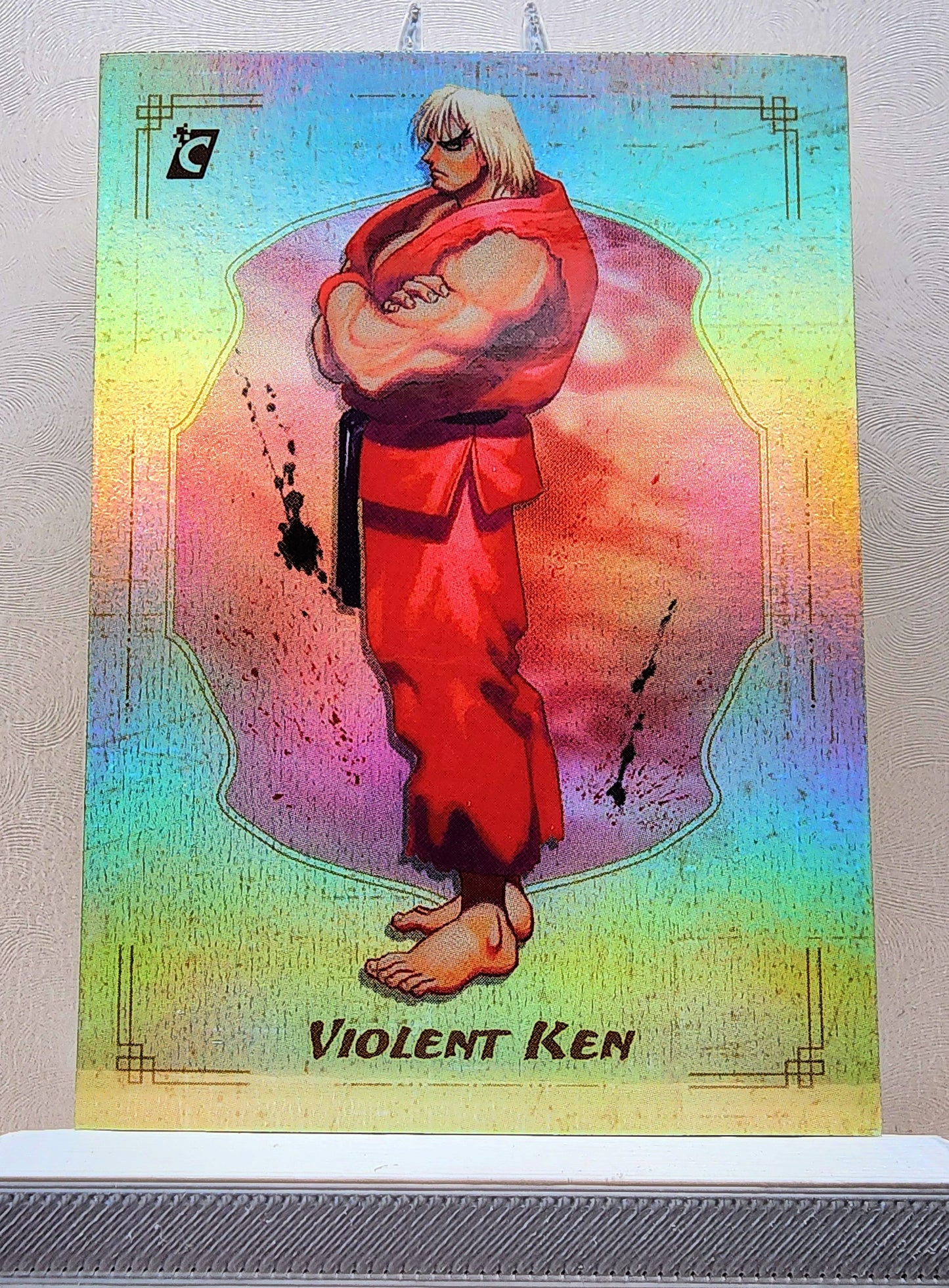 Street Fighter! 1x Violent Ken - Rainbow Holofoil (#28 - 2023 Cardsmiths Street Fighter Series One)