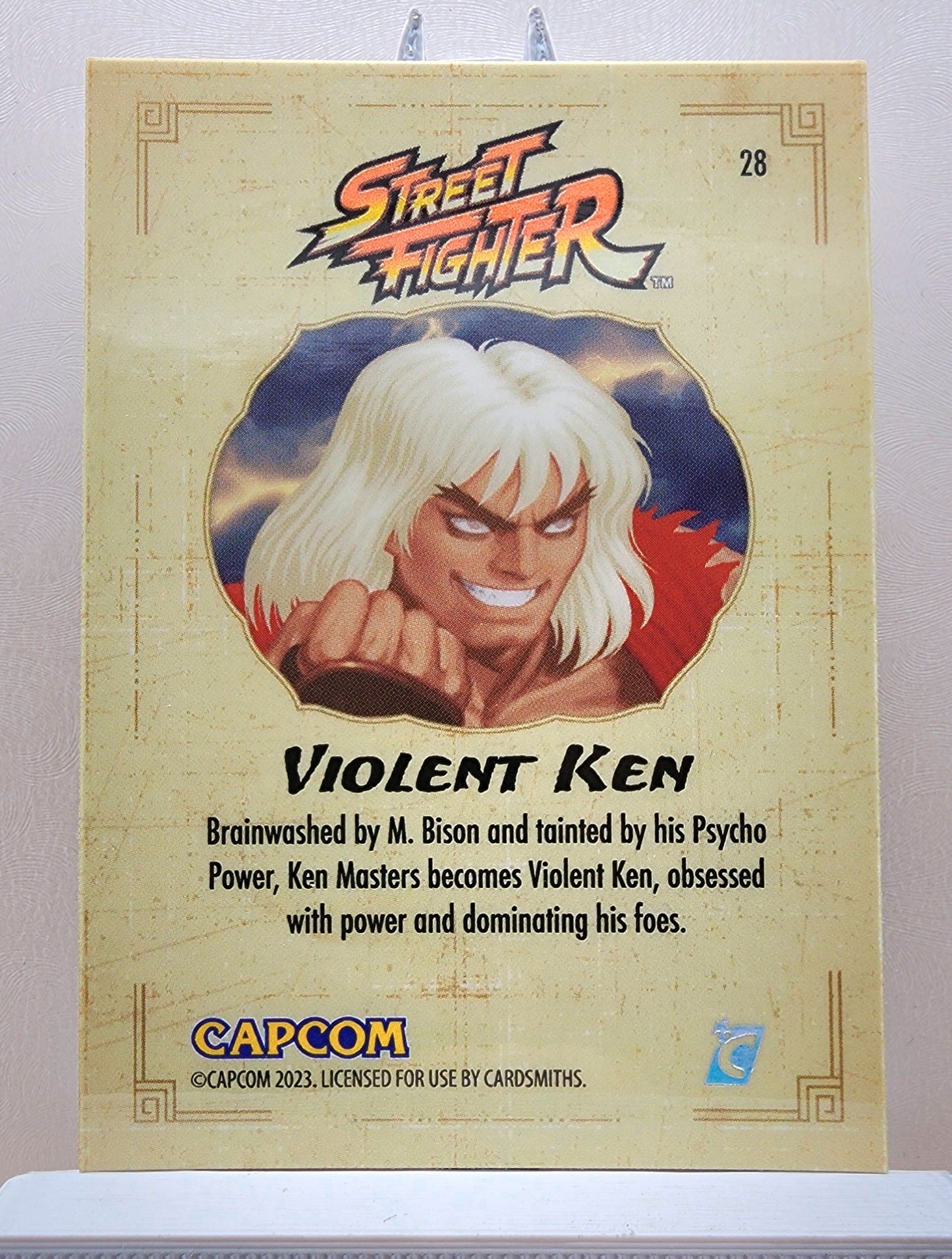 Street Fighter! 1x Violent Ken - Rainbow Holofoil (#28 - 2023 Cardsmiths Street Fighter Series One)