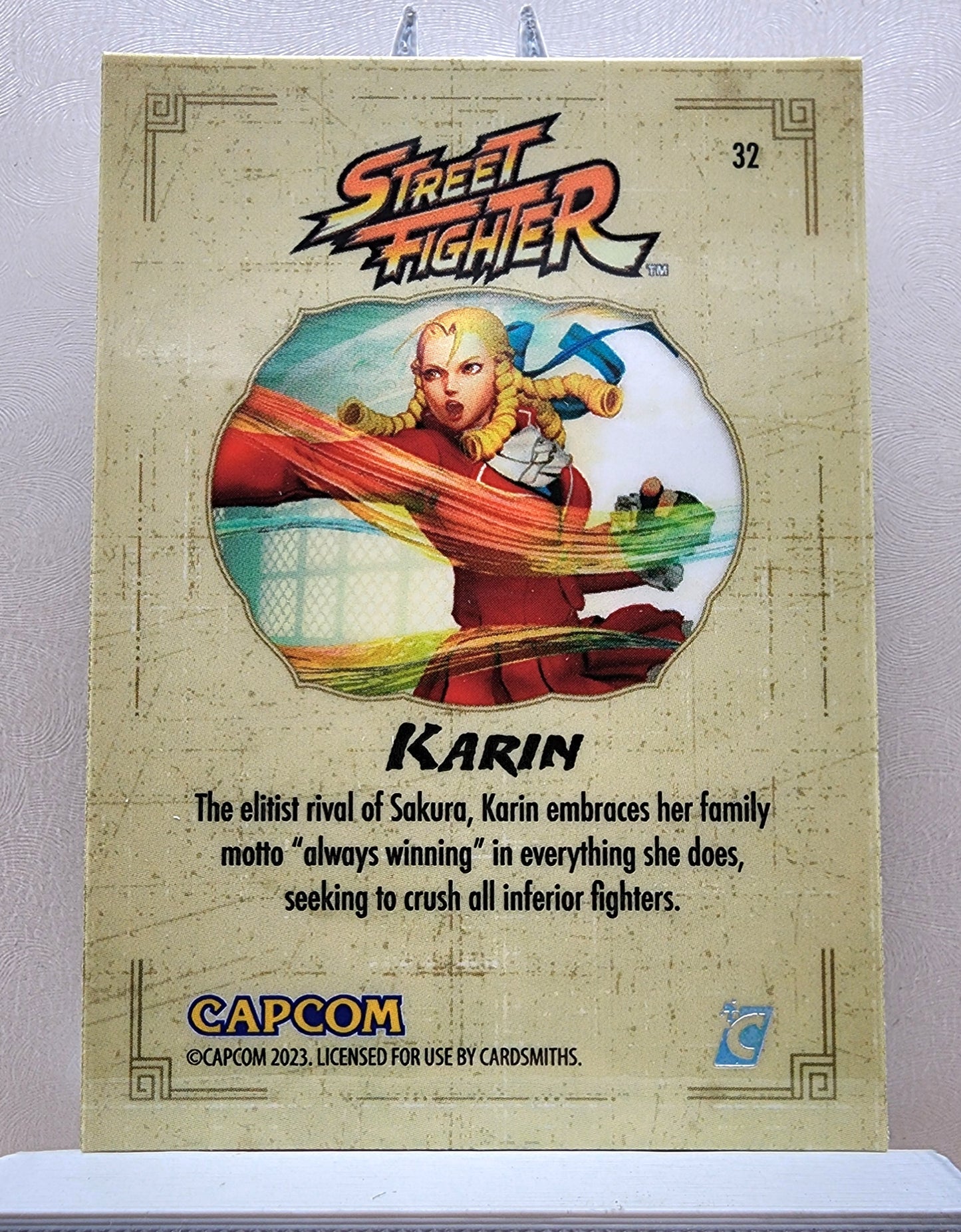 Street Fighter! 1x Karin - Rainbow Holofoil (#32 - 2023 Cardsmiths Street Fighter Series One)