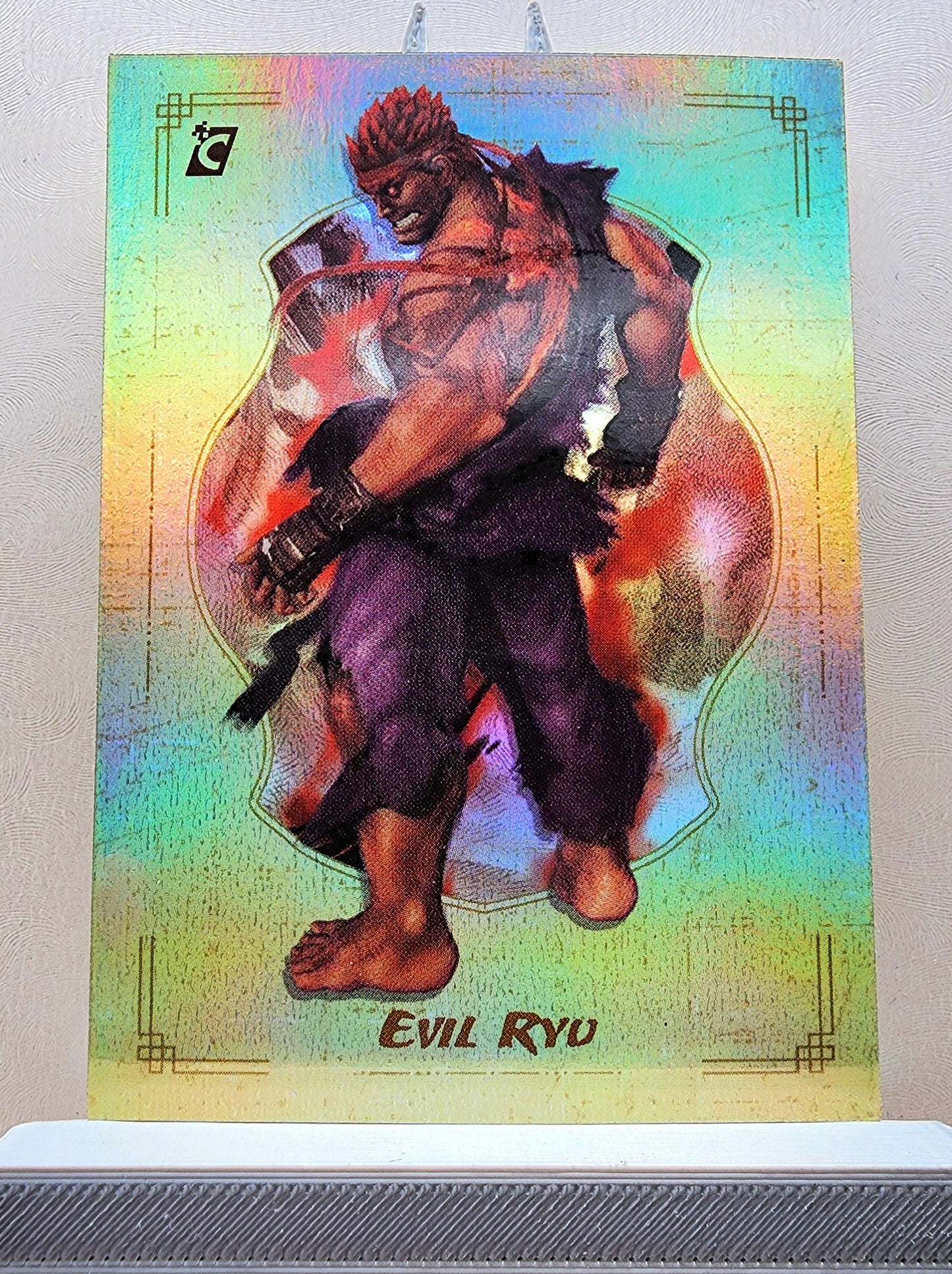 Street Fighter! 1x Evil Ryu - Rainbow Holofoil (#48 - 2023 Cardsmiths Street Fighter Series One)