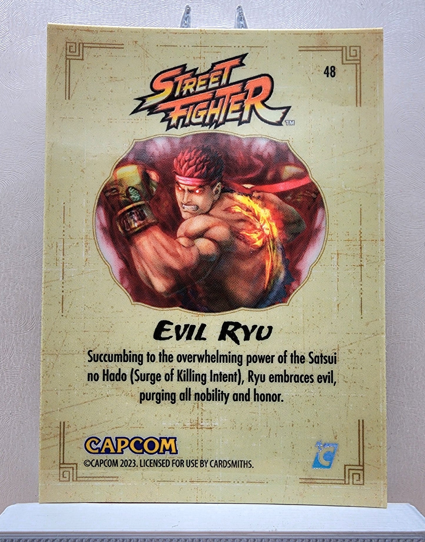 Street Fighter! 1x Evil Ryu - Rainbow Holofoil (#48 - 2023 Cardsmiths Street Fighter Series One)