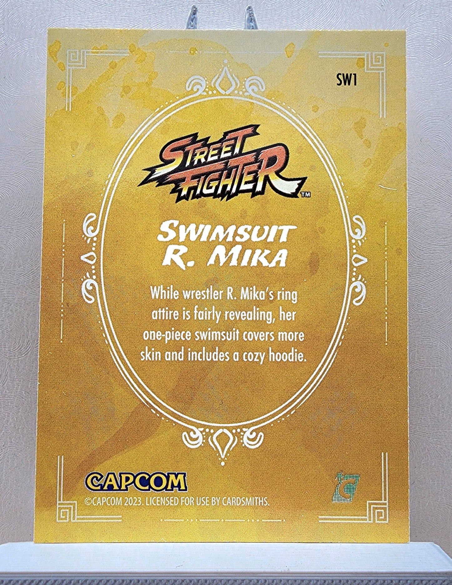 Street Fighter! 1x Swimsuit R Mika - Insert (#SW1 - 2023 Cardsmiths Street Fighter Series One)