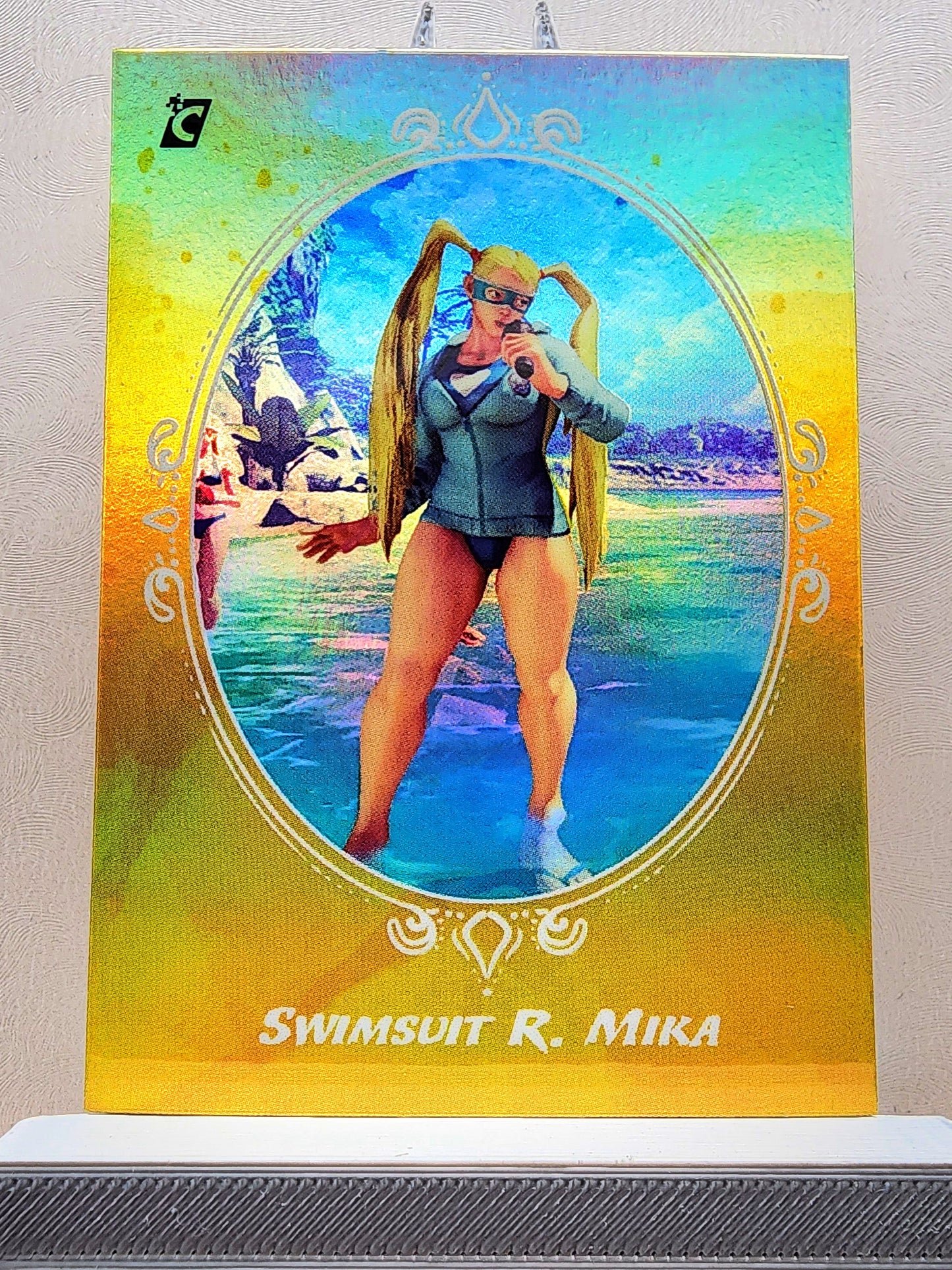 Street Fighter! 1x Swimsuit R Mika - Holofoil Insert (#SW1 - 2023 Cardsmiths Street Fighter Series One)