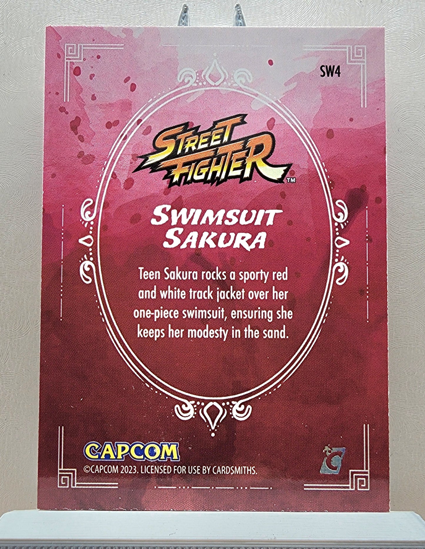 Street Fighter! 1x Swimsuit Sakura - Insert (#SW4 - 2023 Cardsmiths Street Fighter Series One)