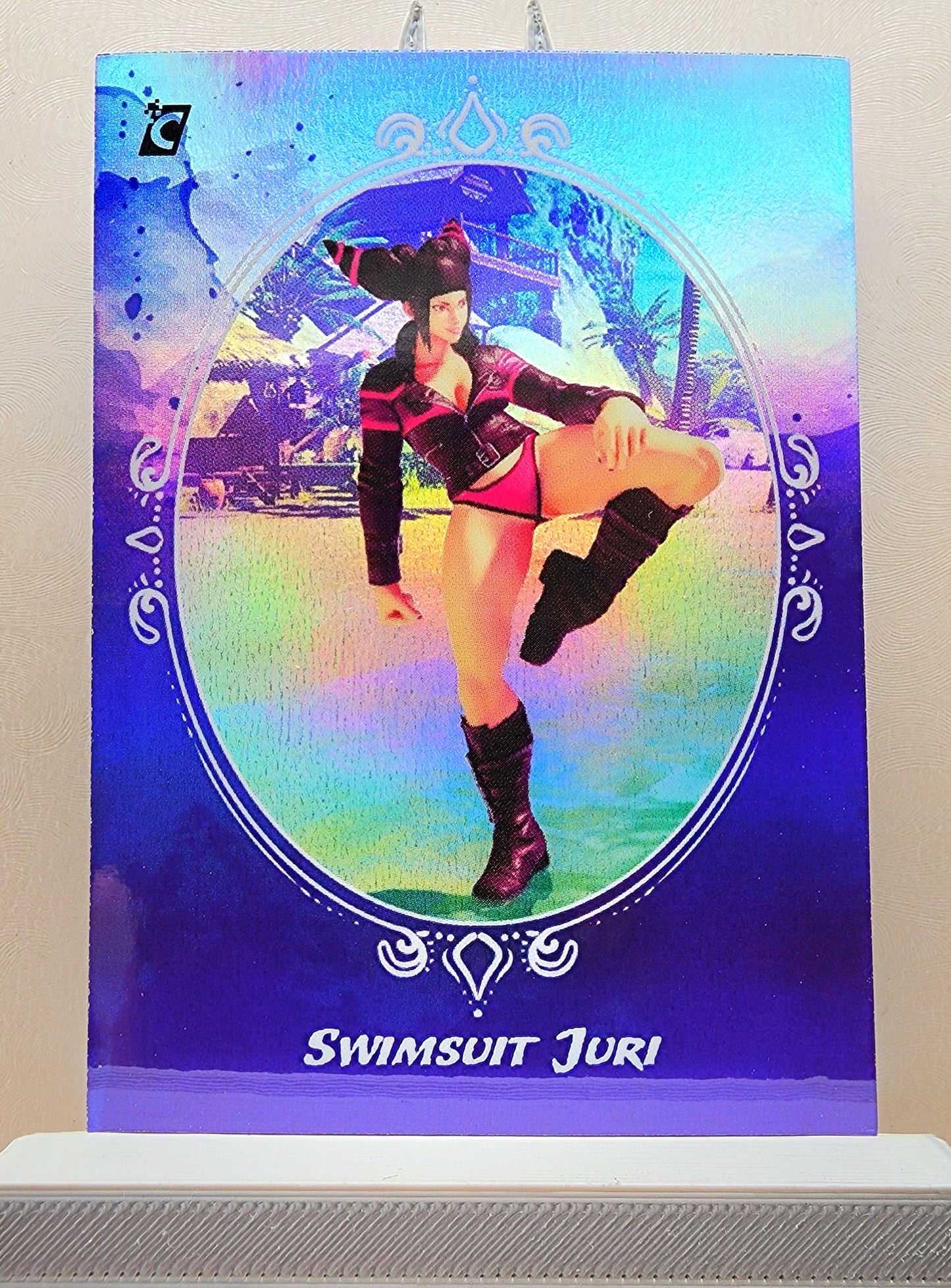 Street Fighter! 1x Swimsuit Juri - Holofoil Insert (#SW7 - 2023 Cardsmiths Street Fighter Series One)