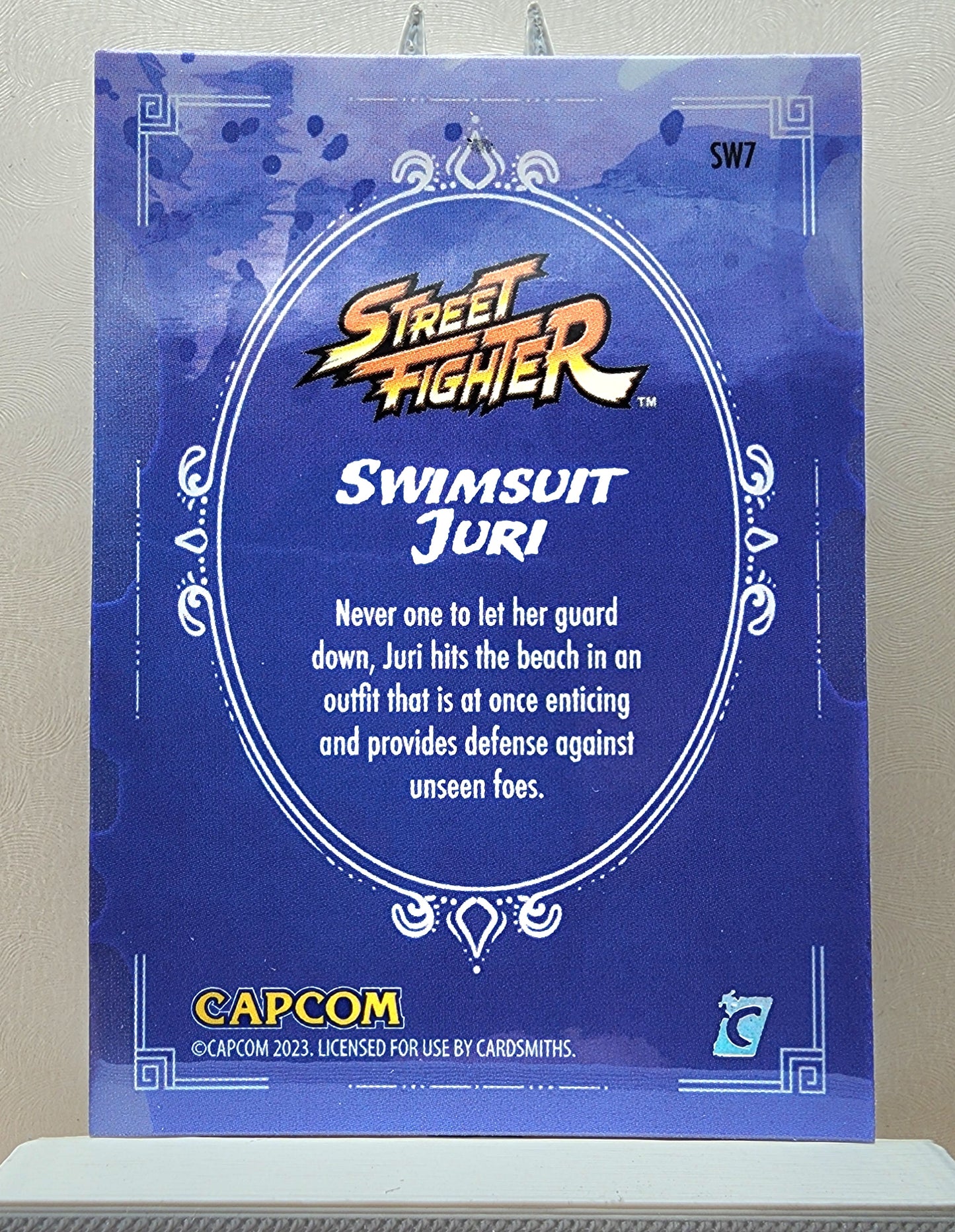 Street Fighter! 1x Swimsuit Juri - Holofoil Insert (#SW7 - 2023 Cardsmiths Street Fighter Series One)