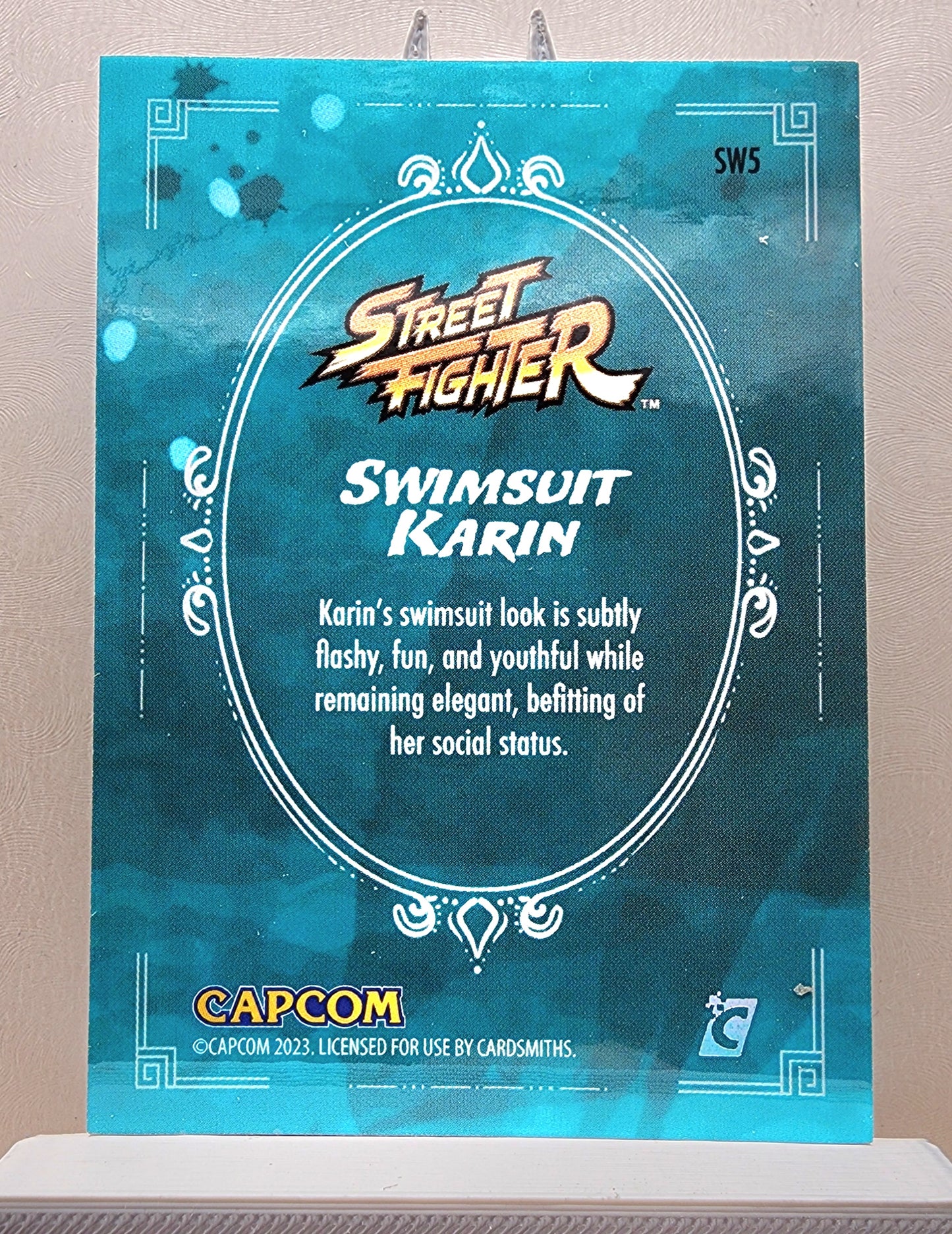 Street Fighter! 1x Swimsuit Karin - Holofoil Insert (#SW5 - 2023 Cardsmiths Street Fighter Series One)