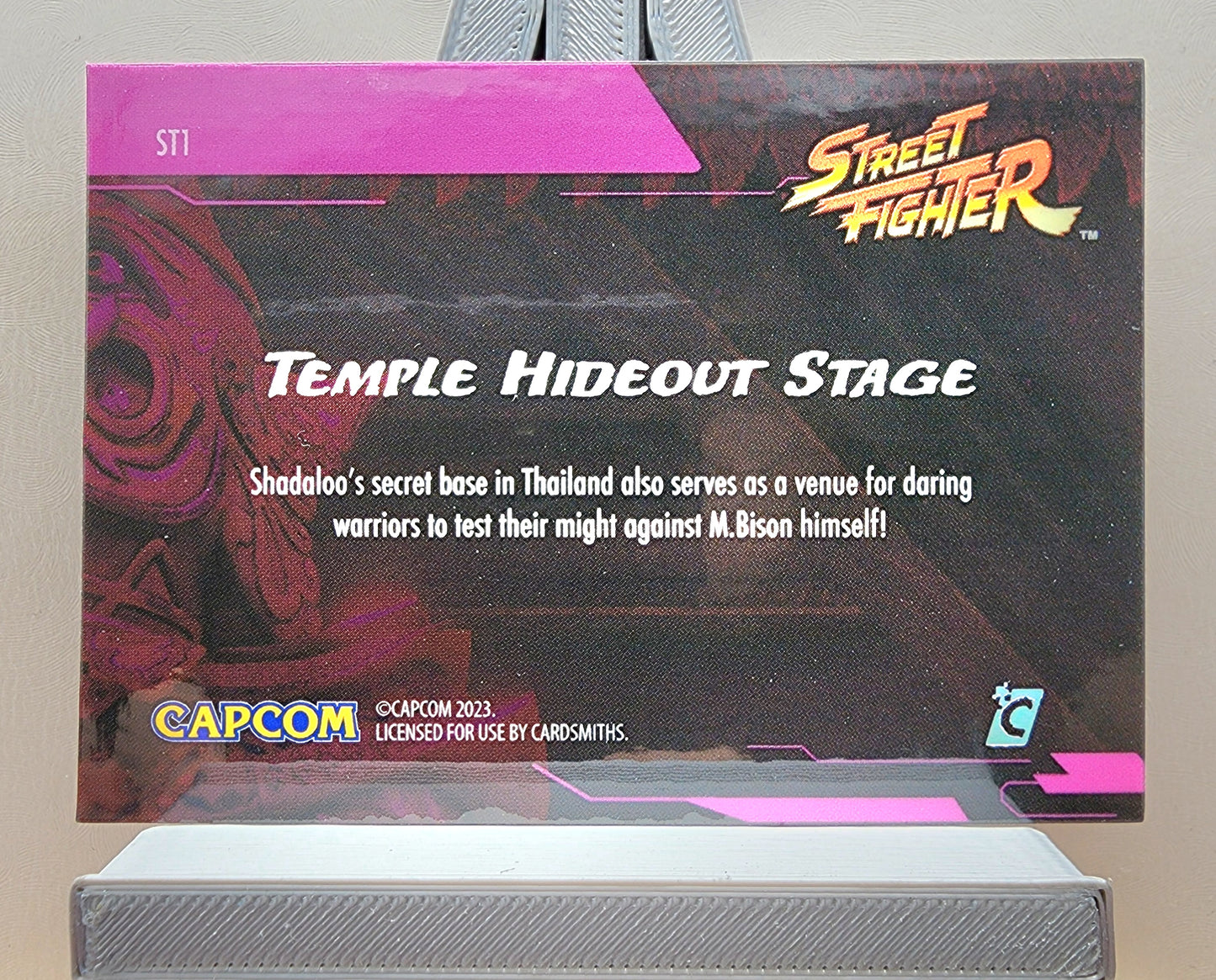 Street Fighter! 1x Temple Hideout - Holofoil Insert (#ST1 - 2023 Cardsmiths Street Fighter Series One)