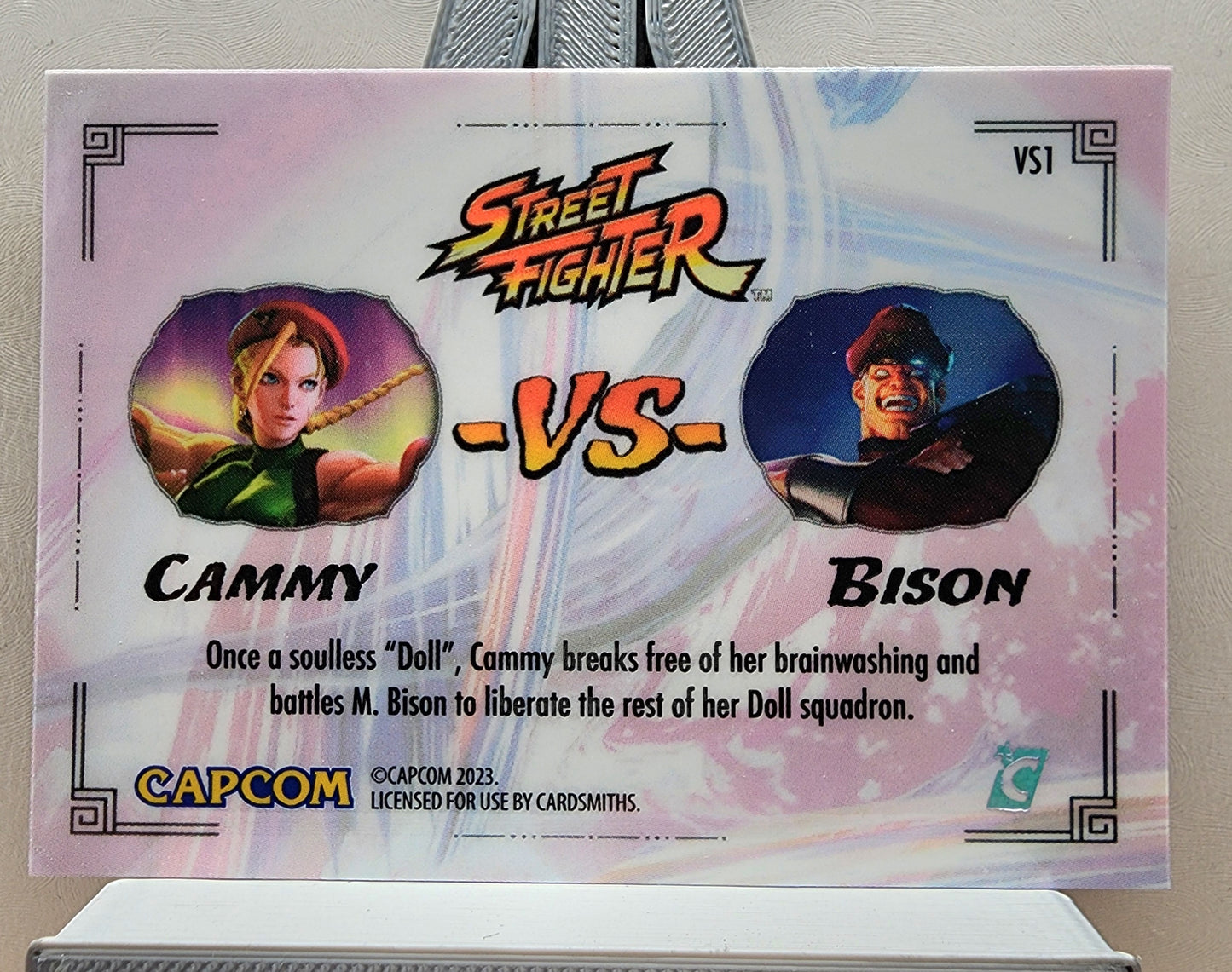 Street Fighter! 1x Cammy VS Bison - Holofoil Insert (#VS1 - 2023 Cardsmiths Street Fighter Series One)