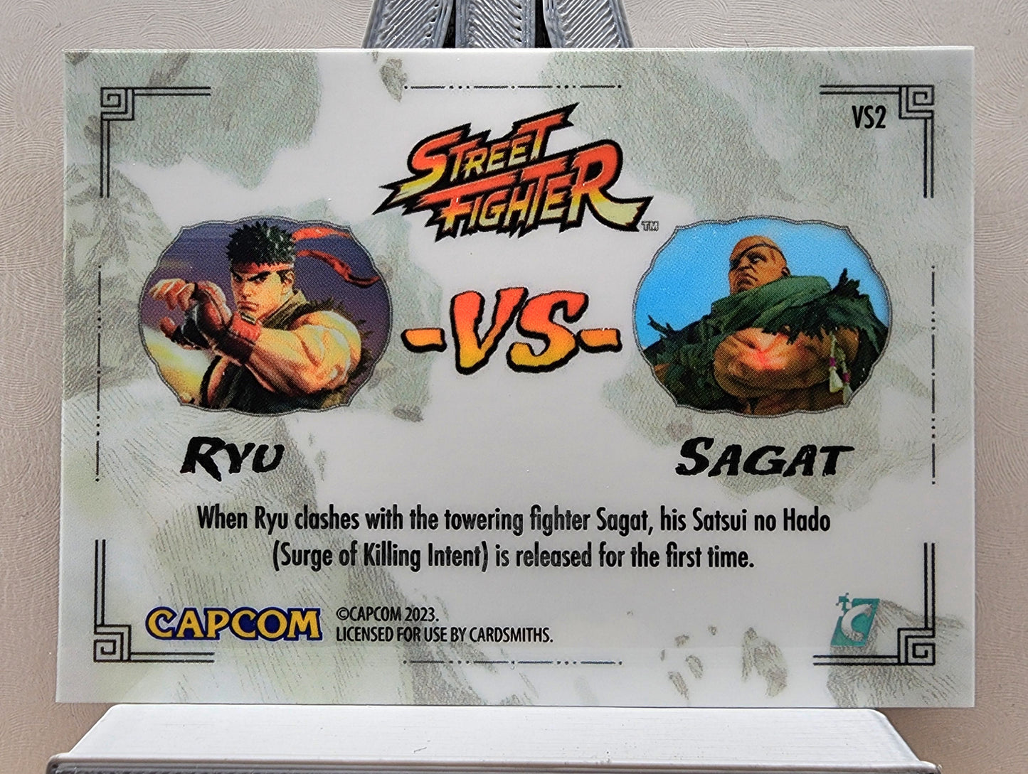 Street Fighter! 1x Ryu VS Sagat - Holofoil Insert (#VS2 - 2023 Cardsmiths Street Fighter Series One)