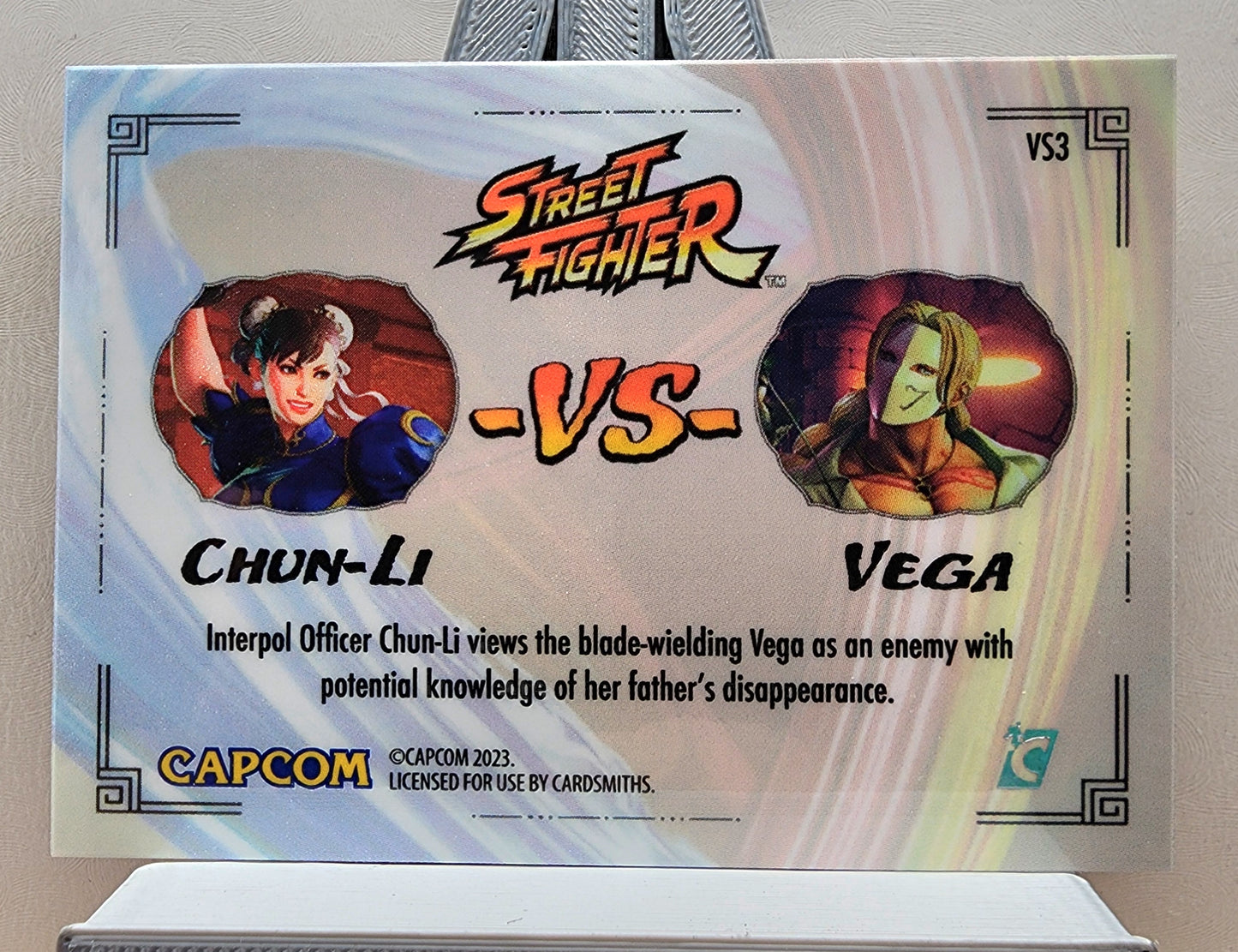 Street Fighter! 1x ChunLi VS Vega - Holofoil Insert (#VS3 - 2023 Cardsmiths Street Fighter Series One)