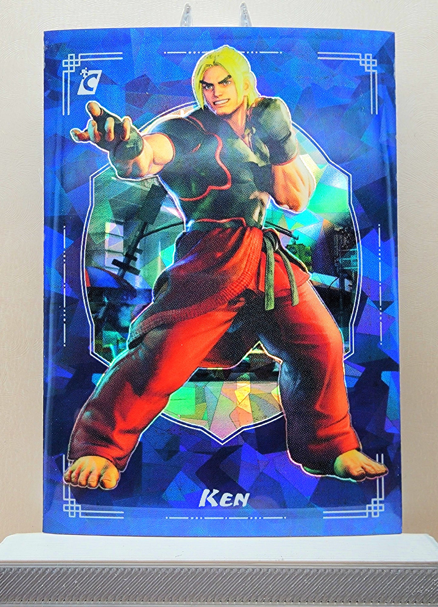 Street Fighter! 1x Ken 01/05 - Sapphire Refractor (#04 - 2023 Cardsmiths Street Fighter Series One)