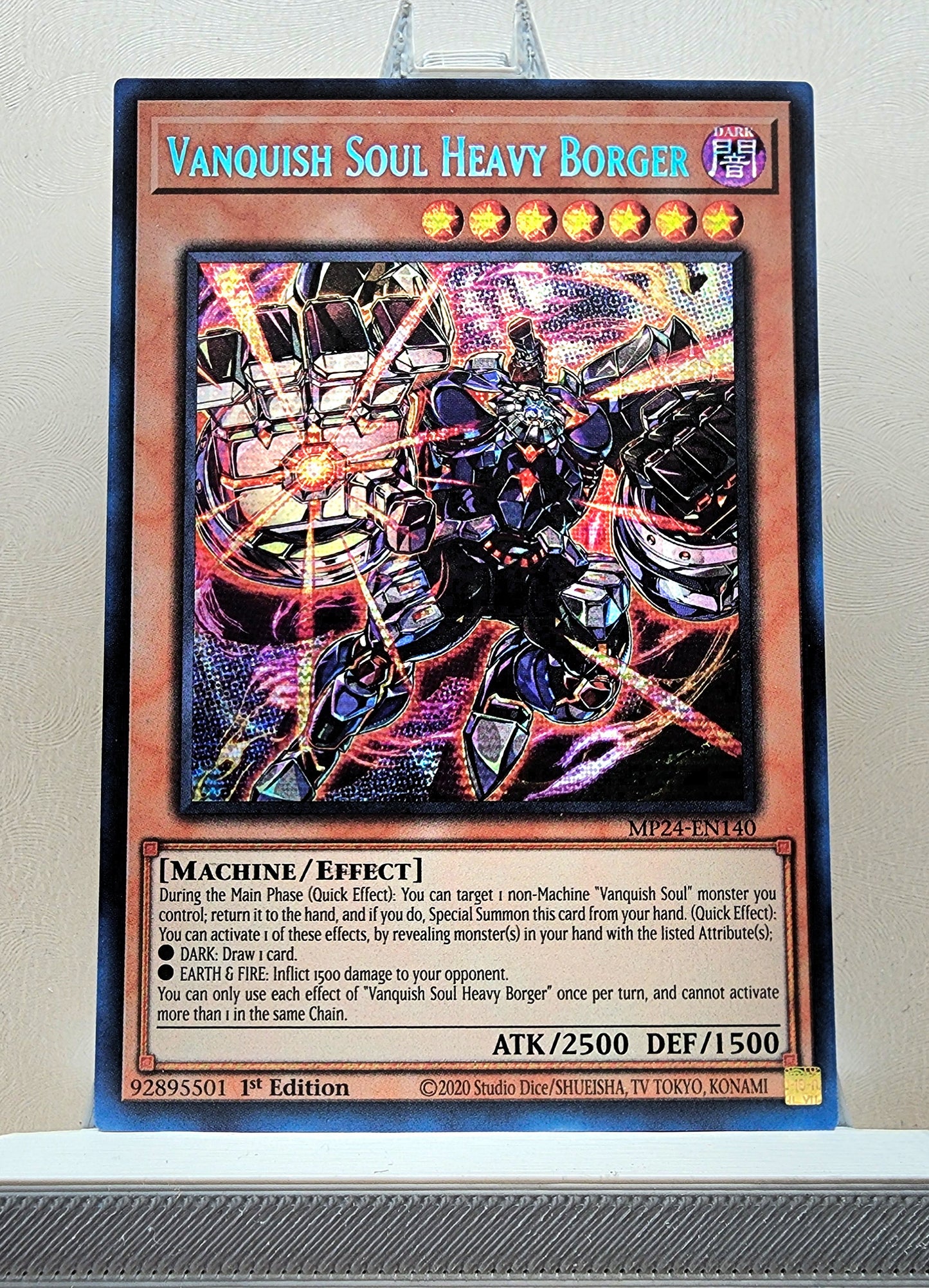 Yugioh! 1x Vanquish Soul Heavy Borger (MP24 - Prismatic Secret Rare) 1st Edition