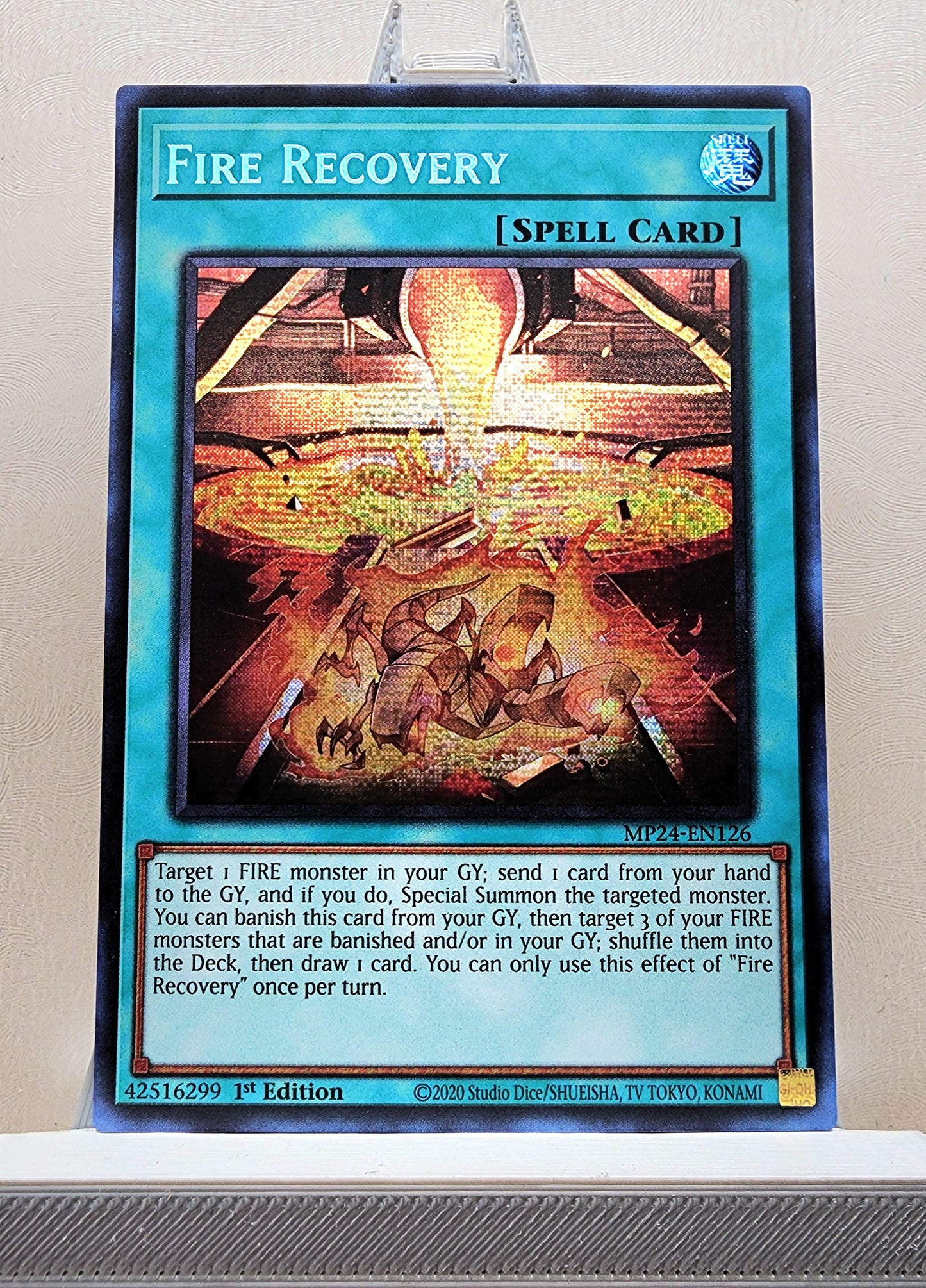 Yugioh! 1x Fire Recovery (MP24 - Prismatic Secret Rare) 1st Edition