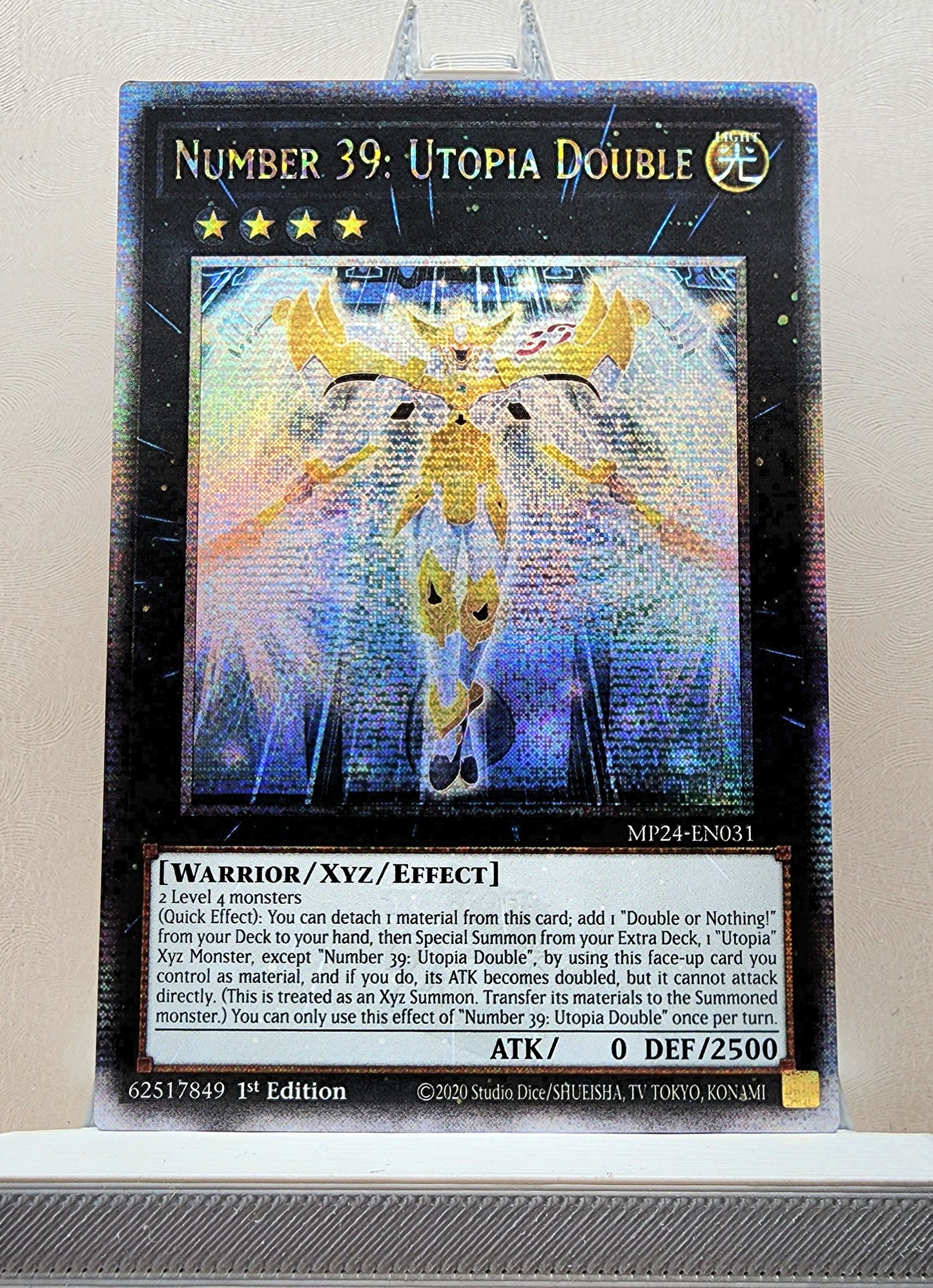 Yugioh! 1x Number 39: Utopia Double (MP24 - Quarter Century Secret Rare) 1st Edition