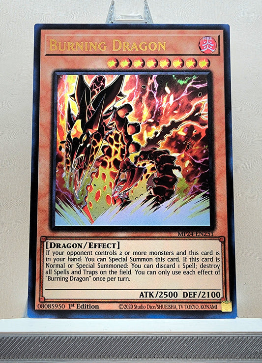 Yugioh! 1x Burning Dragon (MP24 - Ultra Rare) 1st Edition