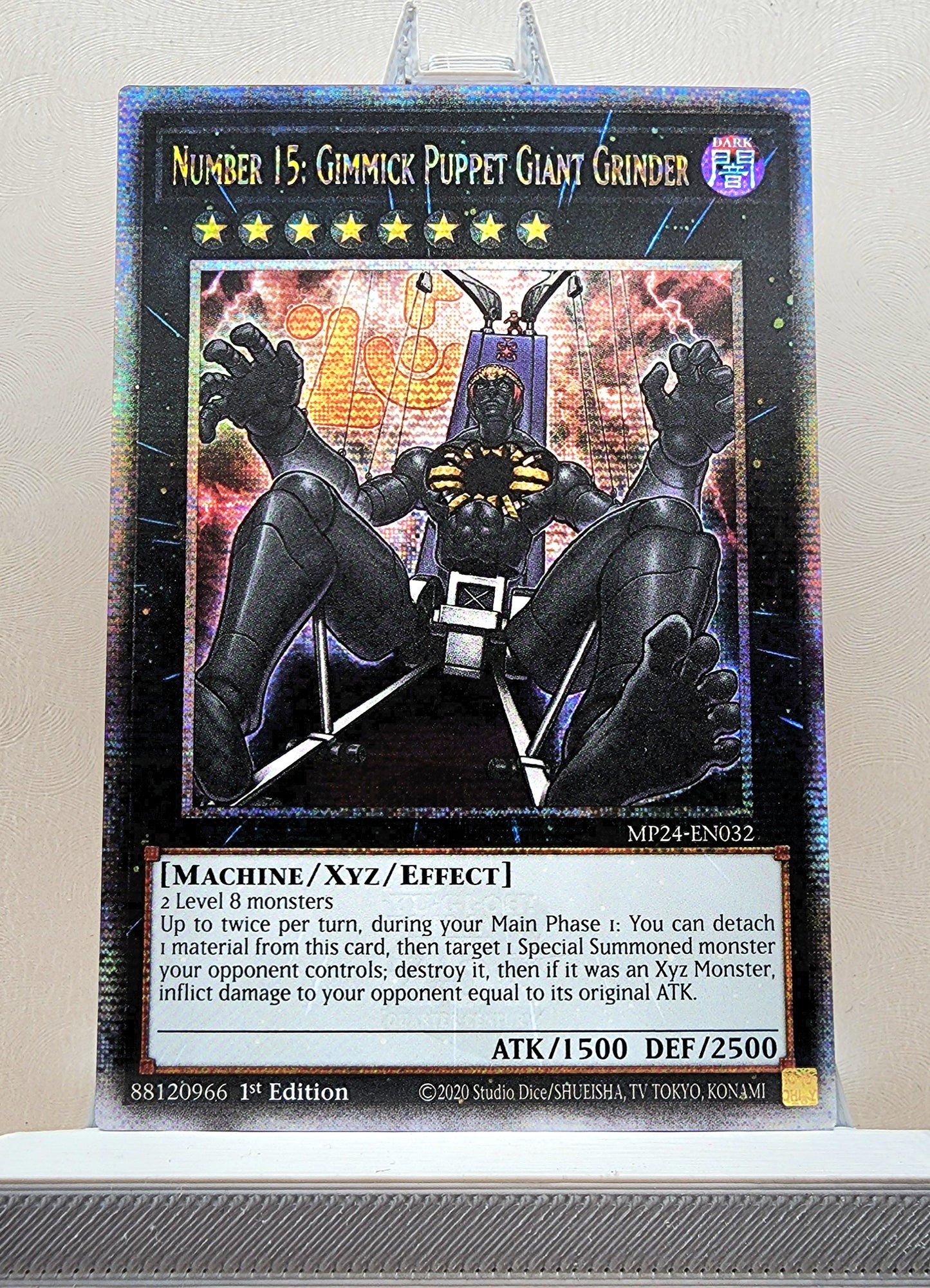 Yugioh! 1x Number 15: Gimmick Puppet Giant Grinder (MP24 - Quarter Century Secret Rare) 1st Edition