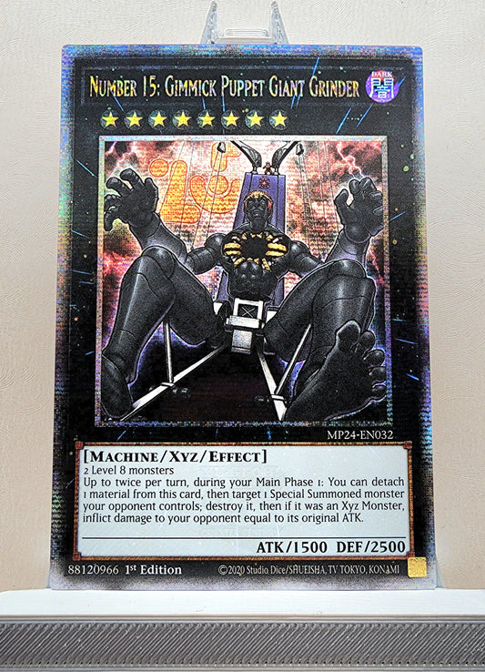 Yugioh! 1x Number 15: Gimmick Puppet Giant Grinder (MP24 - Quarter Century Secret Rare) 1st Edition