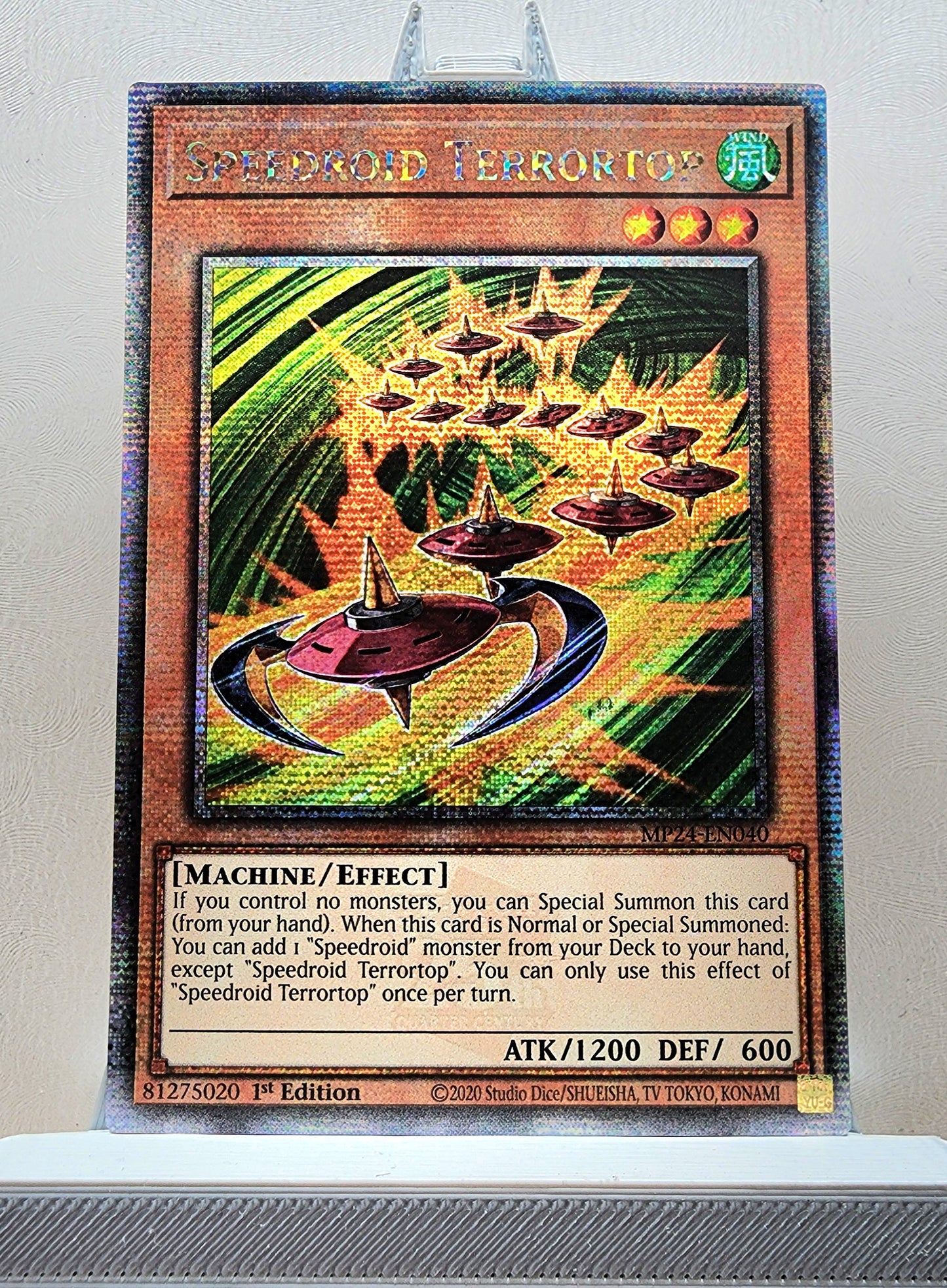 Yugioh! 1x Speedroid Terrortop (MP24 - Quarter Century Secret Rare) 1st Edition