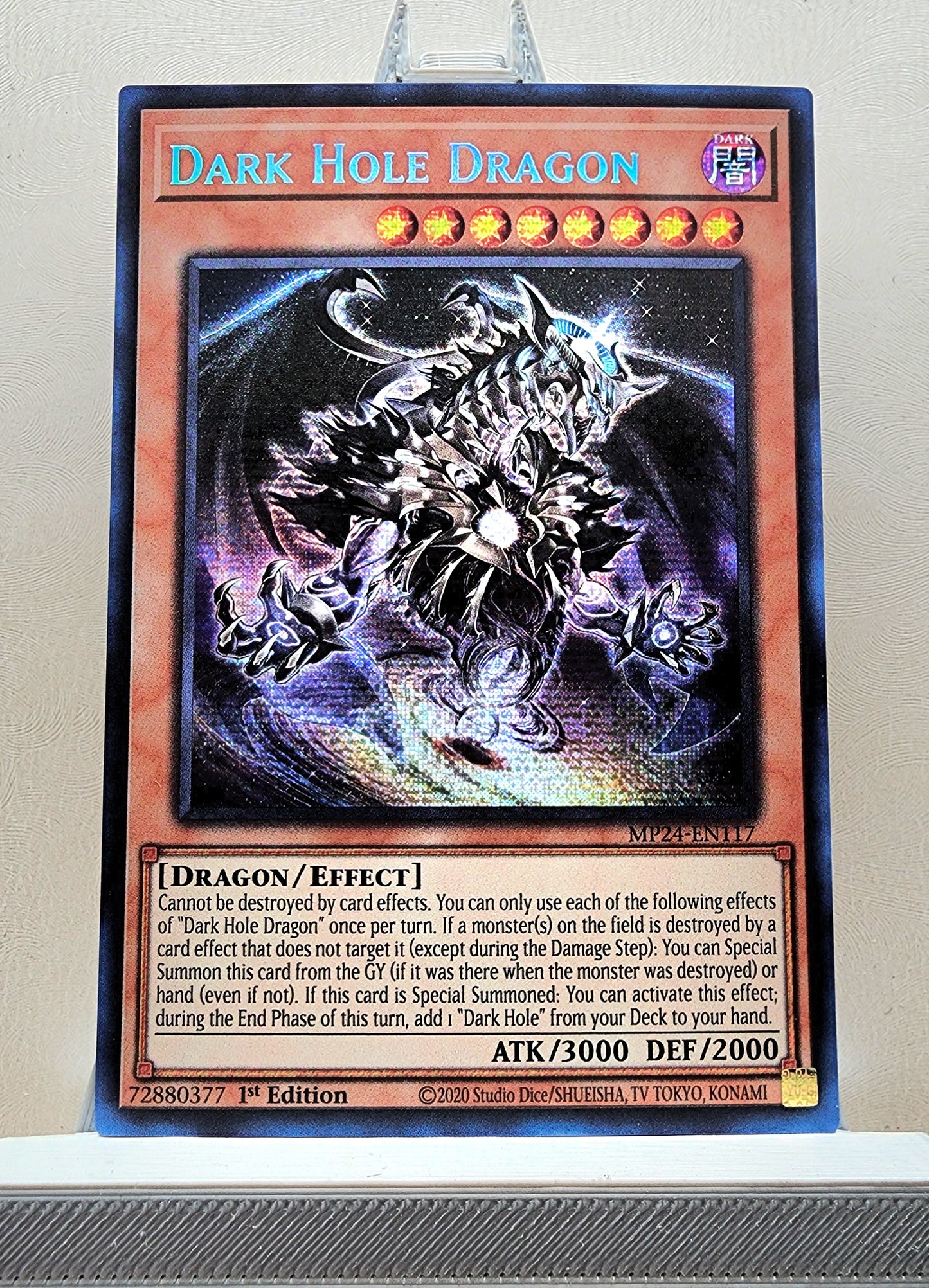 Yugioh! 1x Dark Hole Dragon (MP24 - Prismatic Secret Rare) 1st Edition