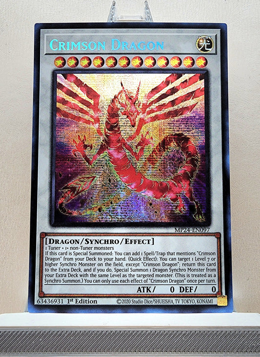 Yugioh! 1x Crimson Dragon (MP24 - Prismatic Secret Rare) 1st Edition