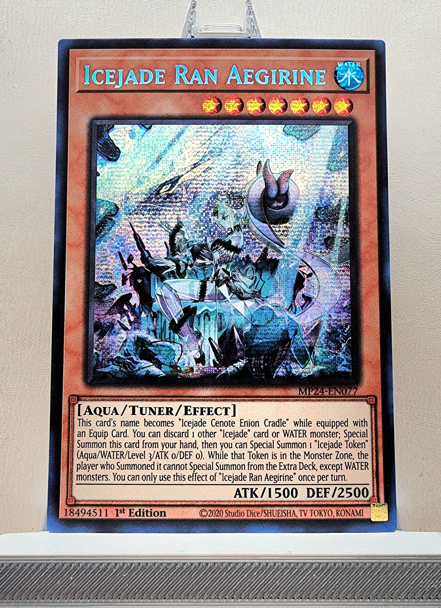 Yugioh! 1x Icejade Ran Aegirine (MP24 - Prismatic Secret Rare) 1st Edition