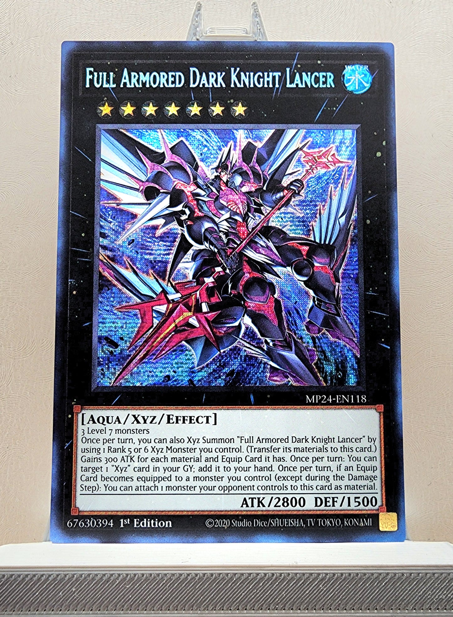 Yugioh! 1x Full Armored Dark Knight Lancer (MP24 - Prismatic Secret Rare) 1st Edition