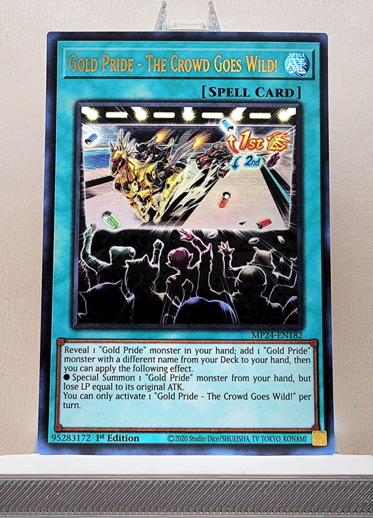 Yugioh! 1x Gold Pride - The Crowd Goes Wild (MP24 - Ultra Rare) 1st Edition