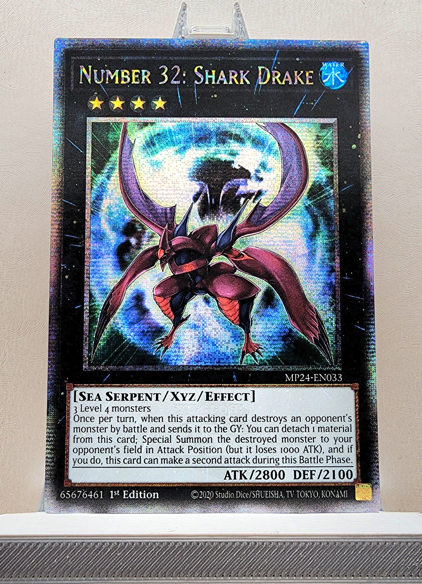 Yugioh! 1x Number 32: Shark Drake (MP24 - Quarter Century Secret Rare) 1st Edition