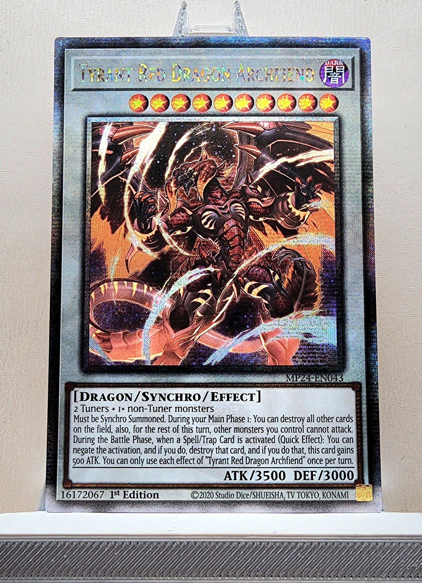 Yugioh! 1x Tyrant Red Dragon Archfiend (MP24 - Quarter Century Secret Rare) 1st Edition