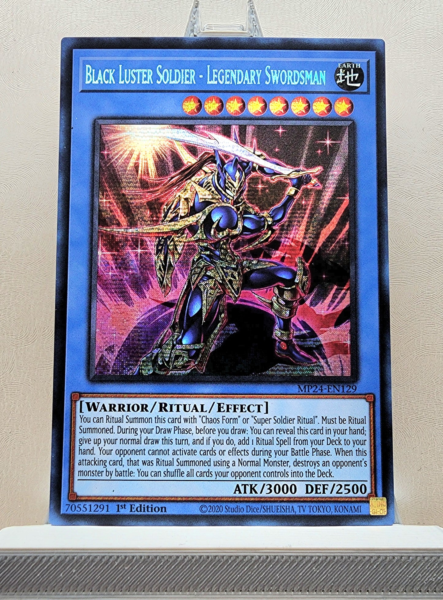 Yugioh! 1x Black Luster Soldier - Legendary Swordsman (MP24 - Prismatic Secret Rare) 1st Edition