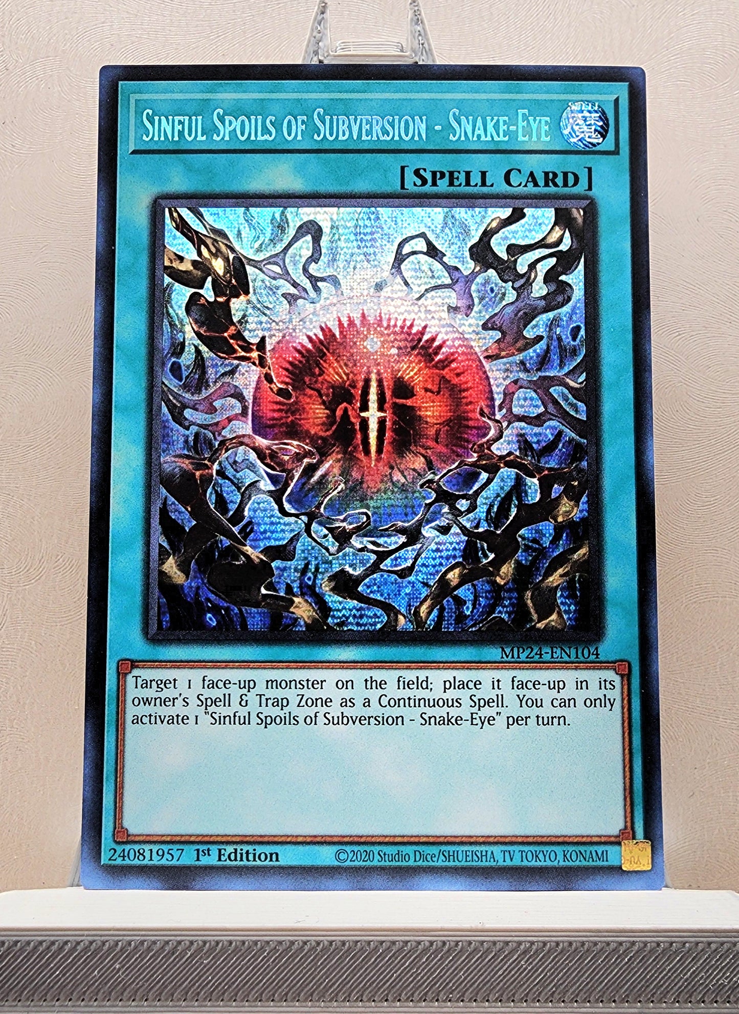 Yugioh! 1x Sinful Spoils of Subversion - Snake-Eye (MP24 - Prismatic Secret Rare) 1st Edition