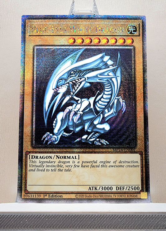 Yugioh! 1x Blue-Eyes White Dragon (MP24 - Quarter Century Secret Rare) 1st Edition