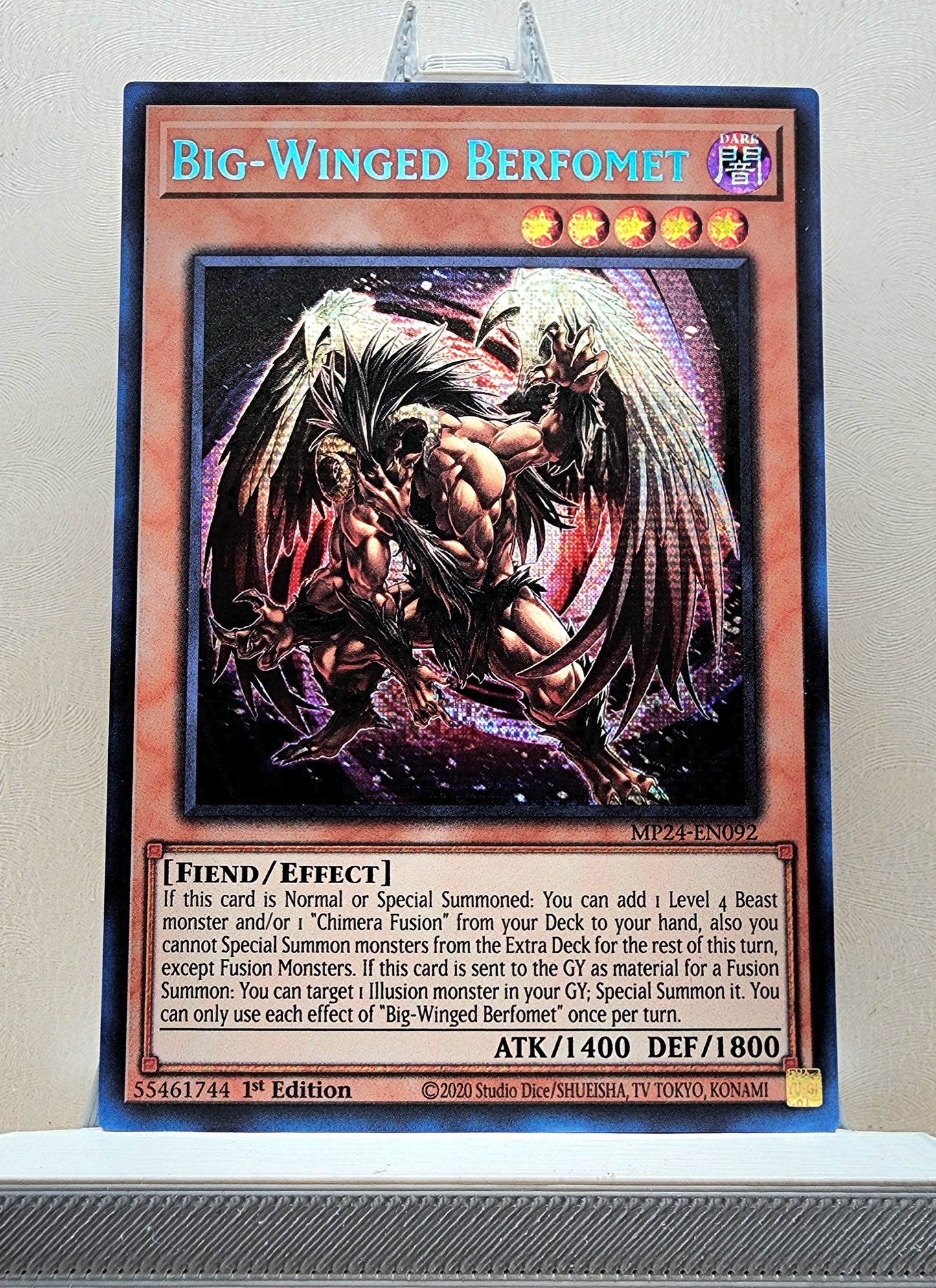 Yugioh! 1x Big-Winged Berfomet (MP24 - Prismatic Secret Rare) 1st Edition