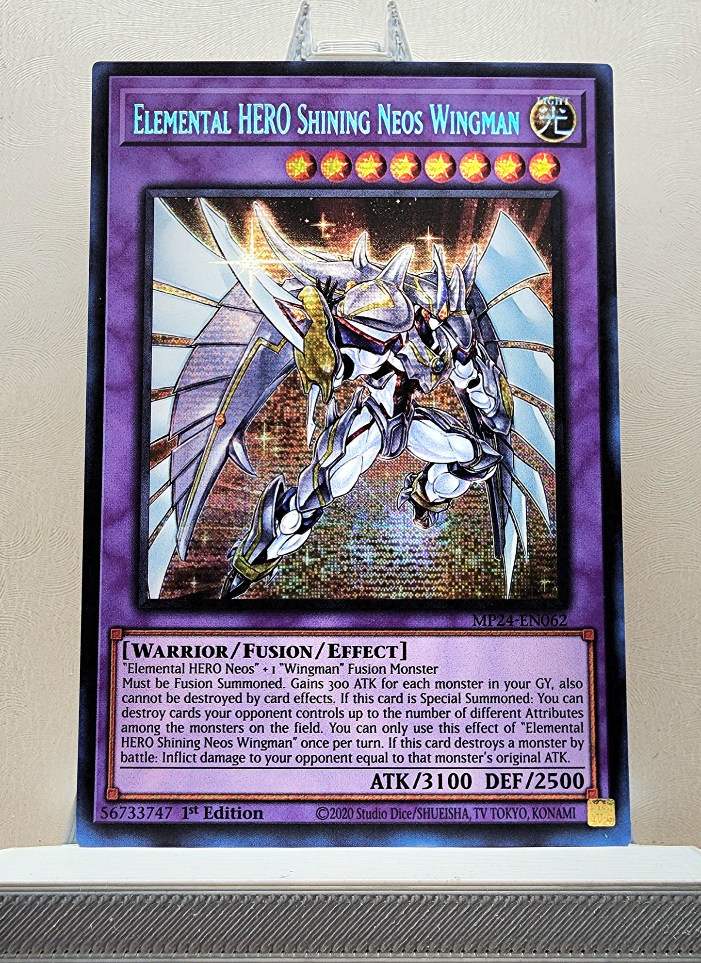 Yugioh! 1x Elemental HERO Shining Neos Wingman (MP24 - Prismatic Secret Rare) 1st Edition