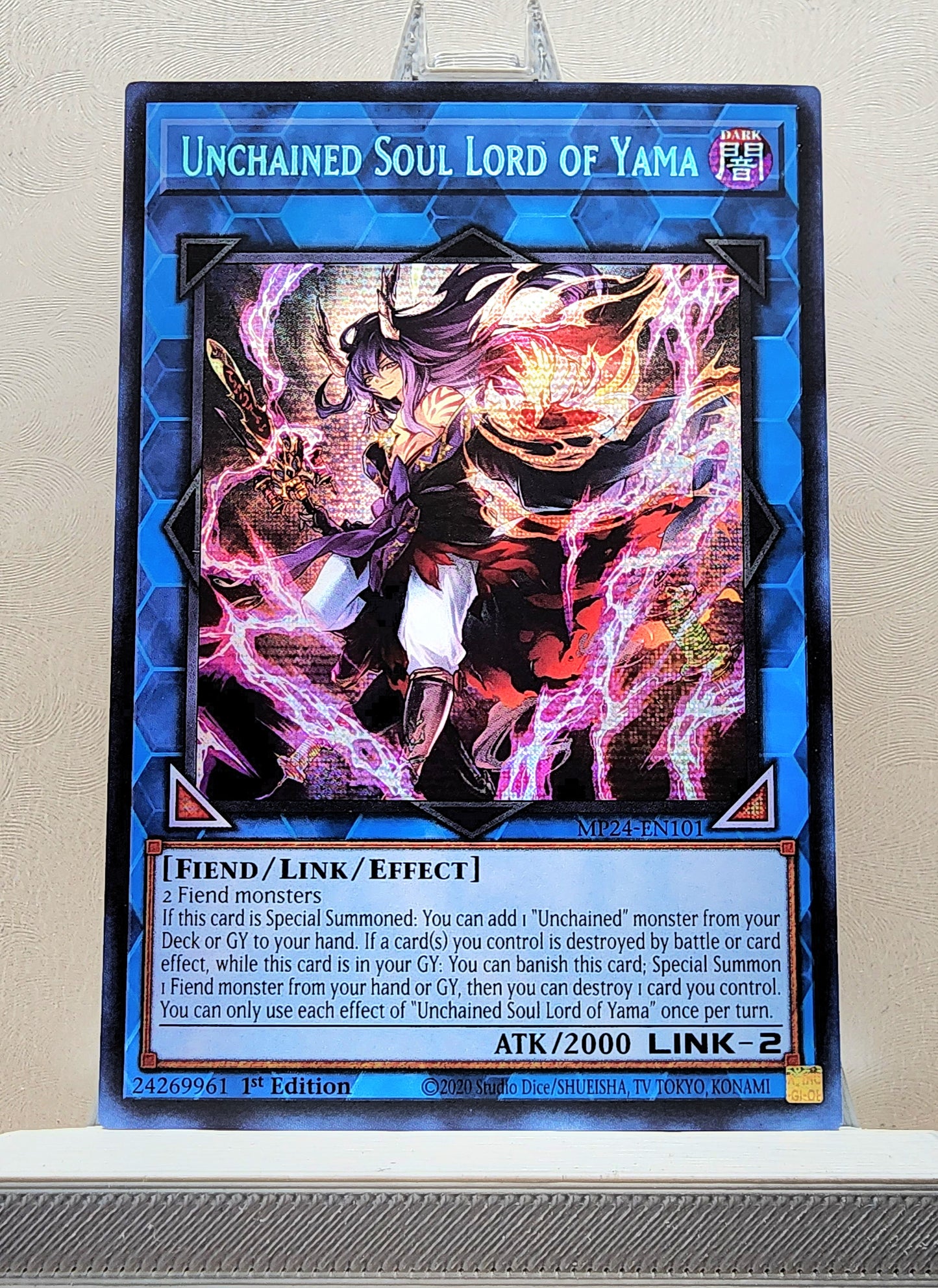 Yugioh! 1x Unchained Soul Lord of Yama (MP24 - Prismatic Secret Rare) 1st Edition