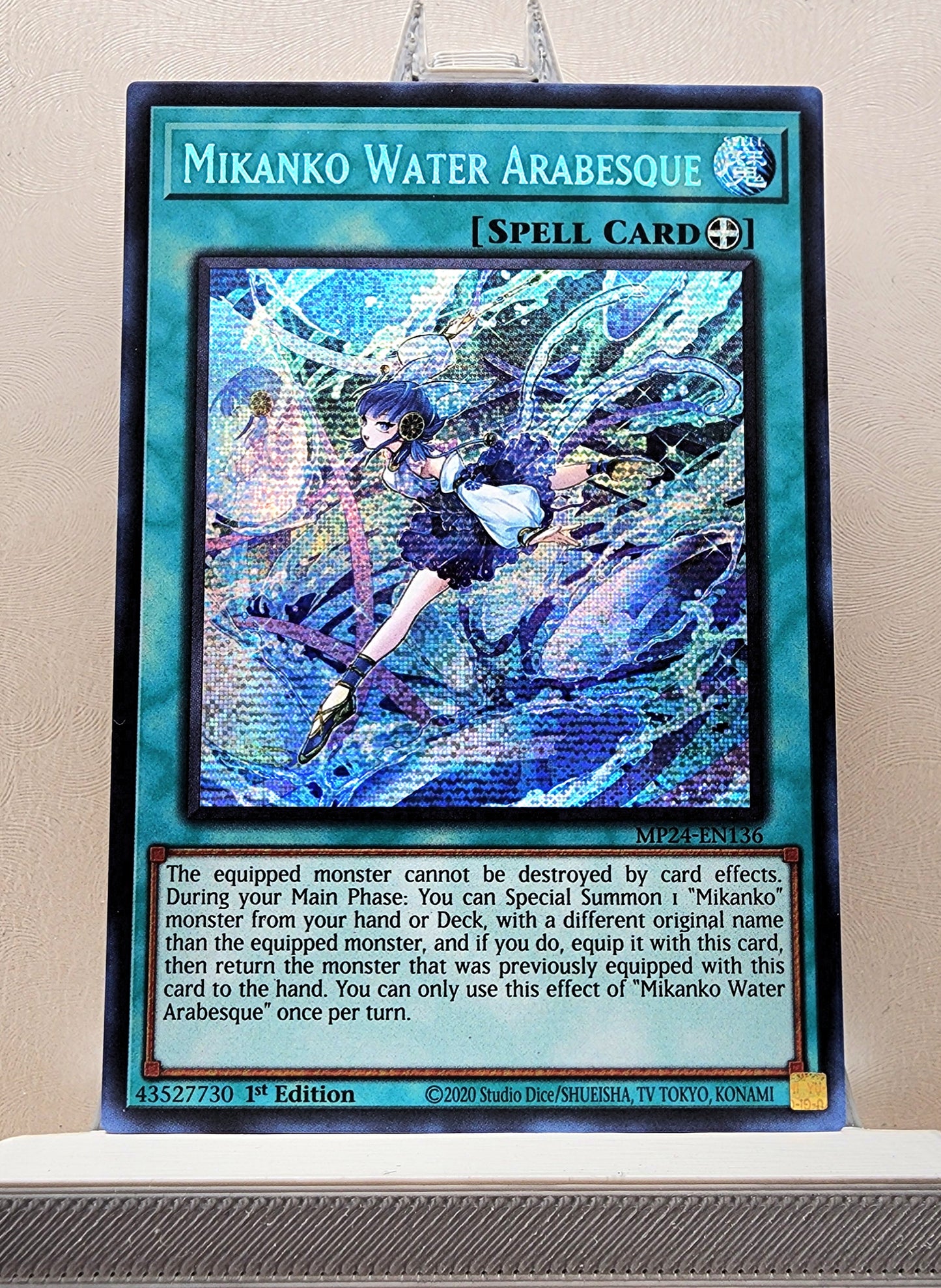 Yugioh! 1x Mikanko Water Arabesque (MP24 - Prismatic Secret Rare) 1st Edition