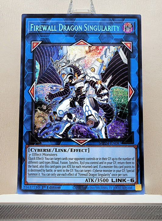 Yugioh! 1x Firewall Dragon Singularity (MP24 - Prismatic Secret Rare) 1st Edition