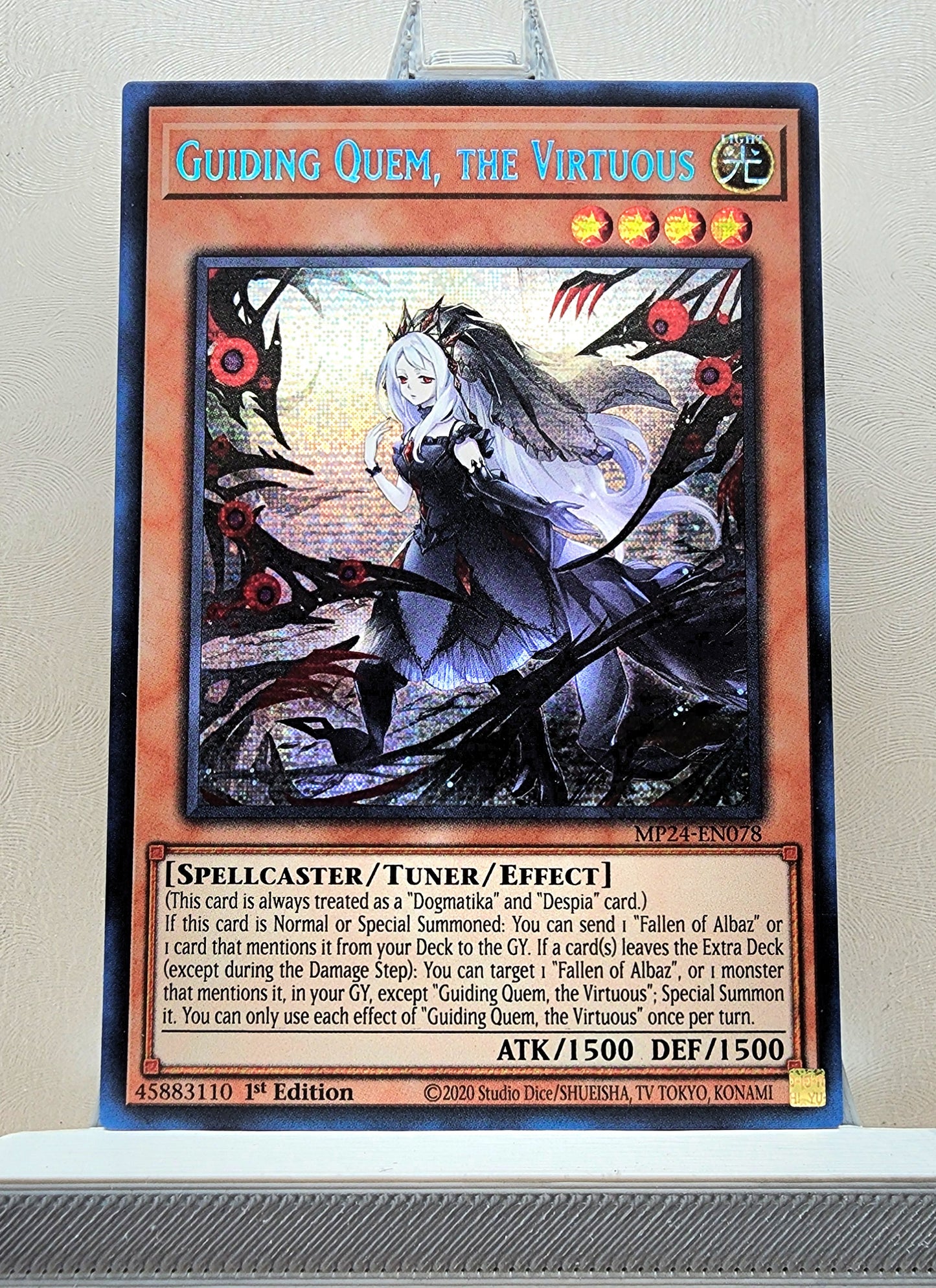 Yugioh! 1x Guiding Quem, the Virtuous (MP24 - Prismatic Secret Rare) 1st Edition