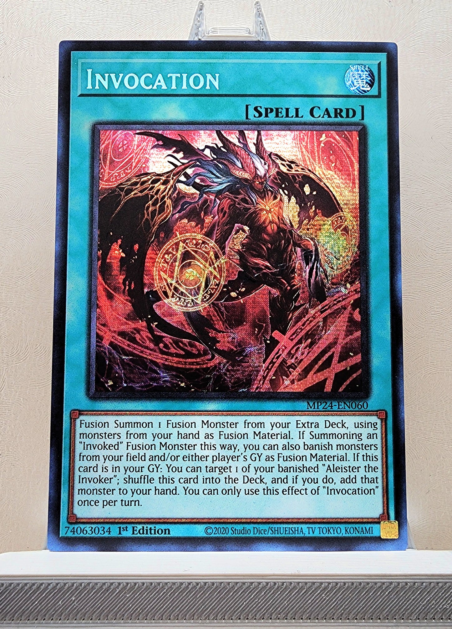 Yugioh! 1x Invocation Alt Art (MP24 - Prismatic Secret Rare) 1st Edition