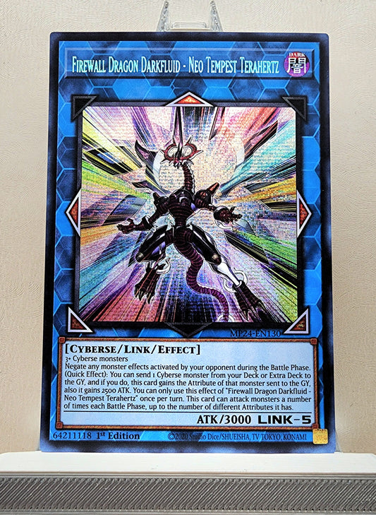 Yugioh! 1x Firewall Dragon Darkfluid - Neo Tempest Terahertz (MP24 - Prismatic Secret Rare) 1st Edition