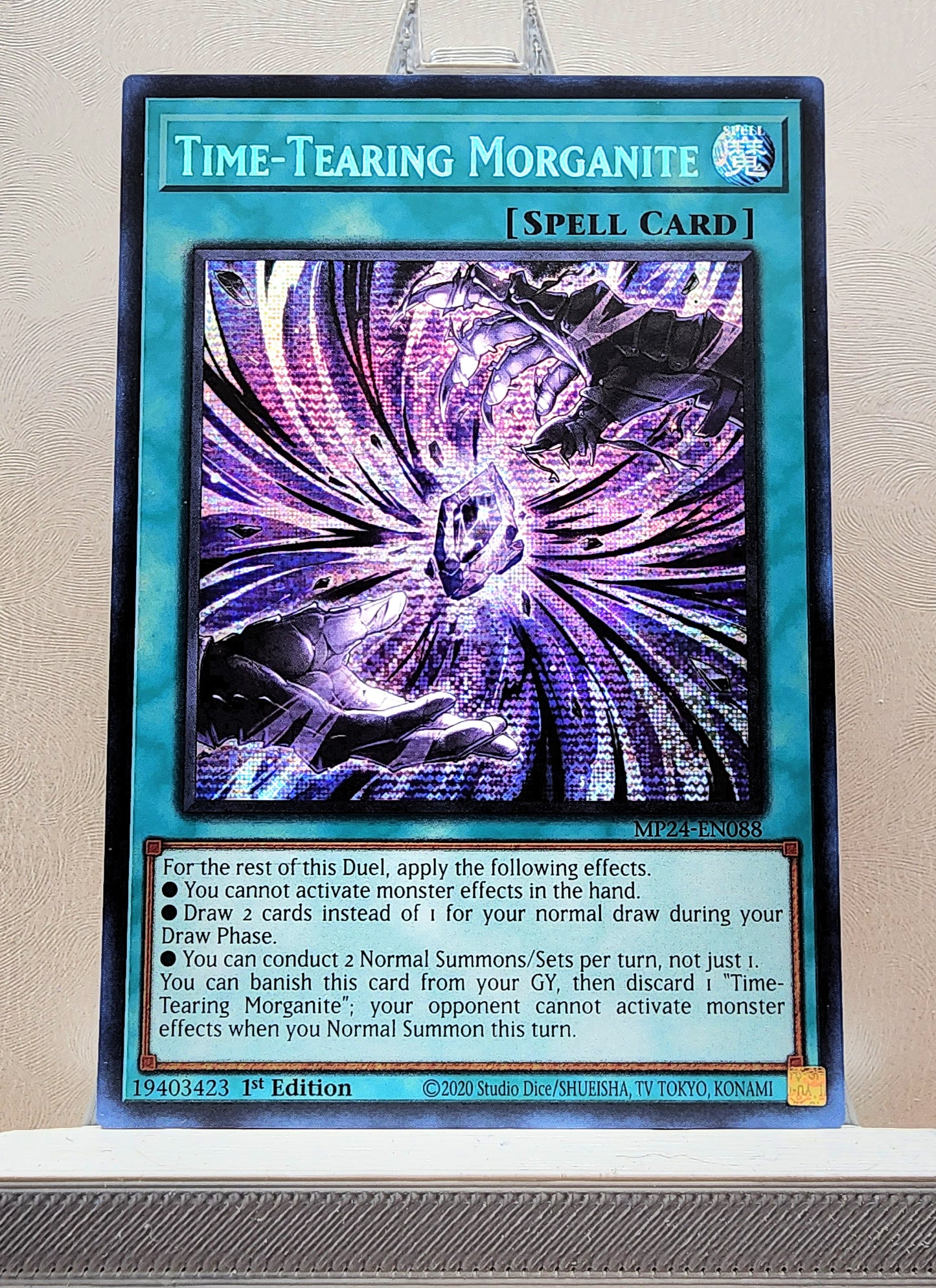 Yugioh! 1x Time-Tearing Morganite (MP24 - Prismatic Secret Rare) 1st Edition