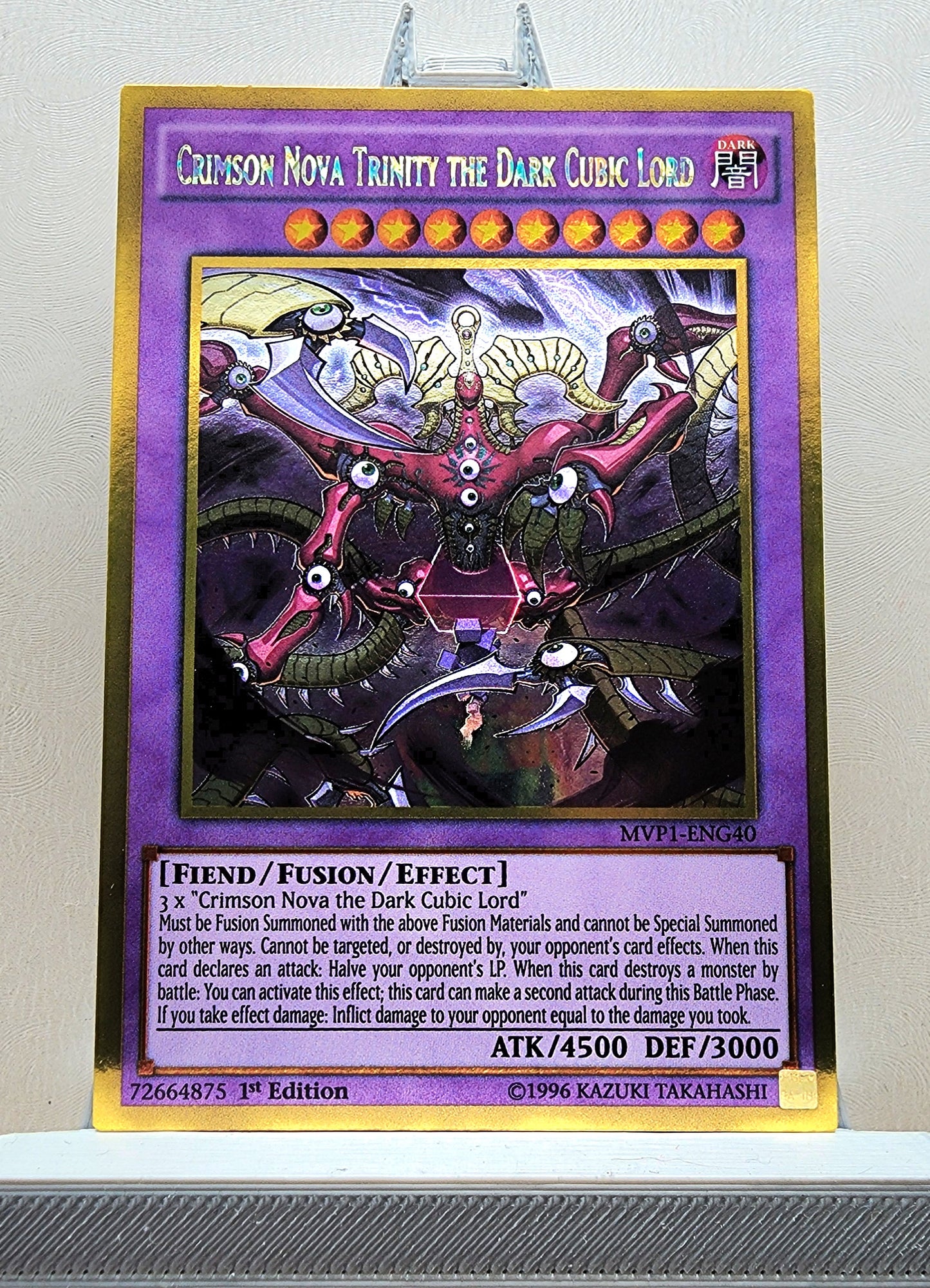 Yugioh! 1x Crimson Nova Trinity the Dark Cubic Lord (MVP1 - Gold Rare) 1st Edition