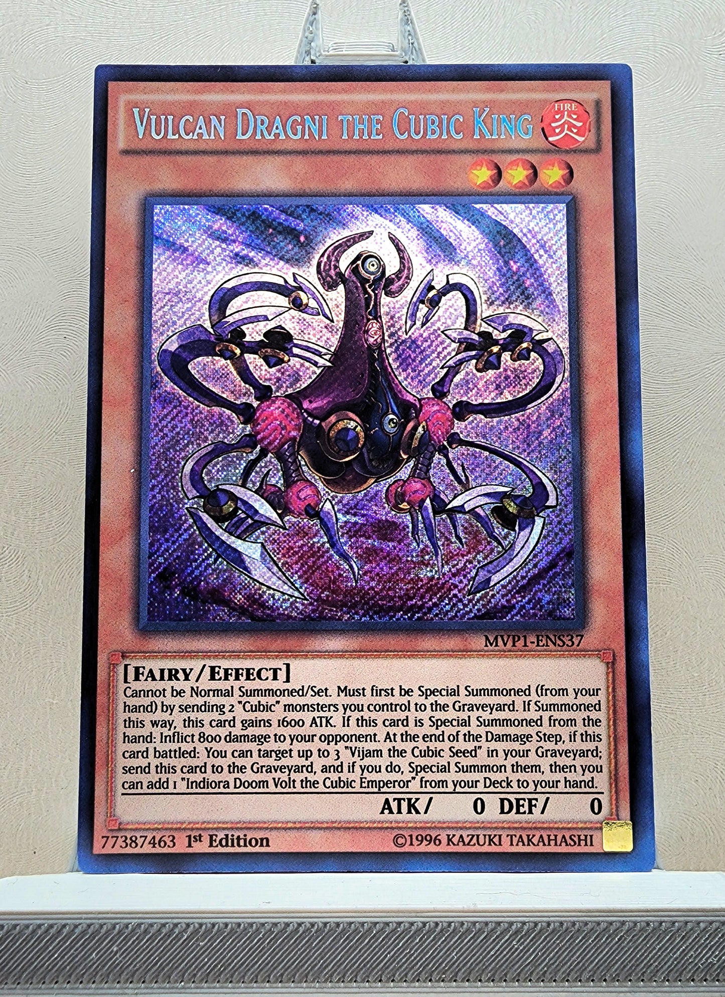 Yugioh! 1x Vulcan Dragni the Cubic King (MVP1 - Secret Rare) 1st Edition