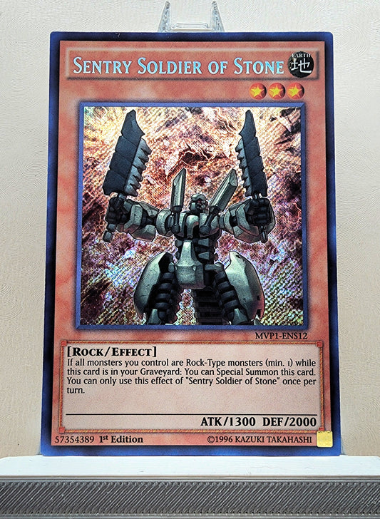 Yugioh! 1x Sentry Soldier of Stone (MVP1 - Secret Rare) 1st Edition