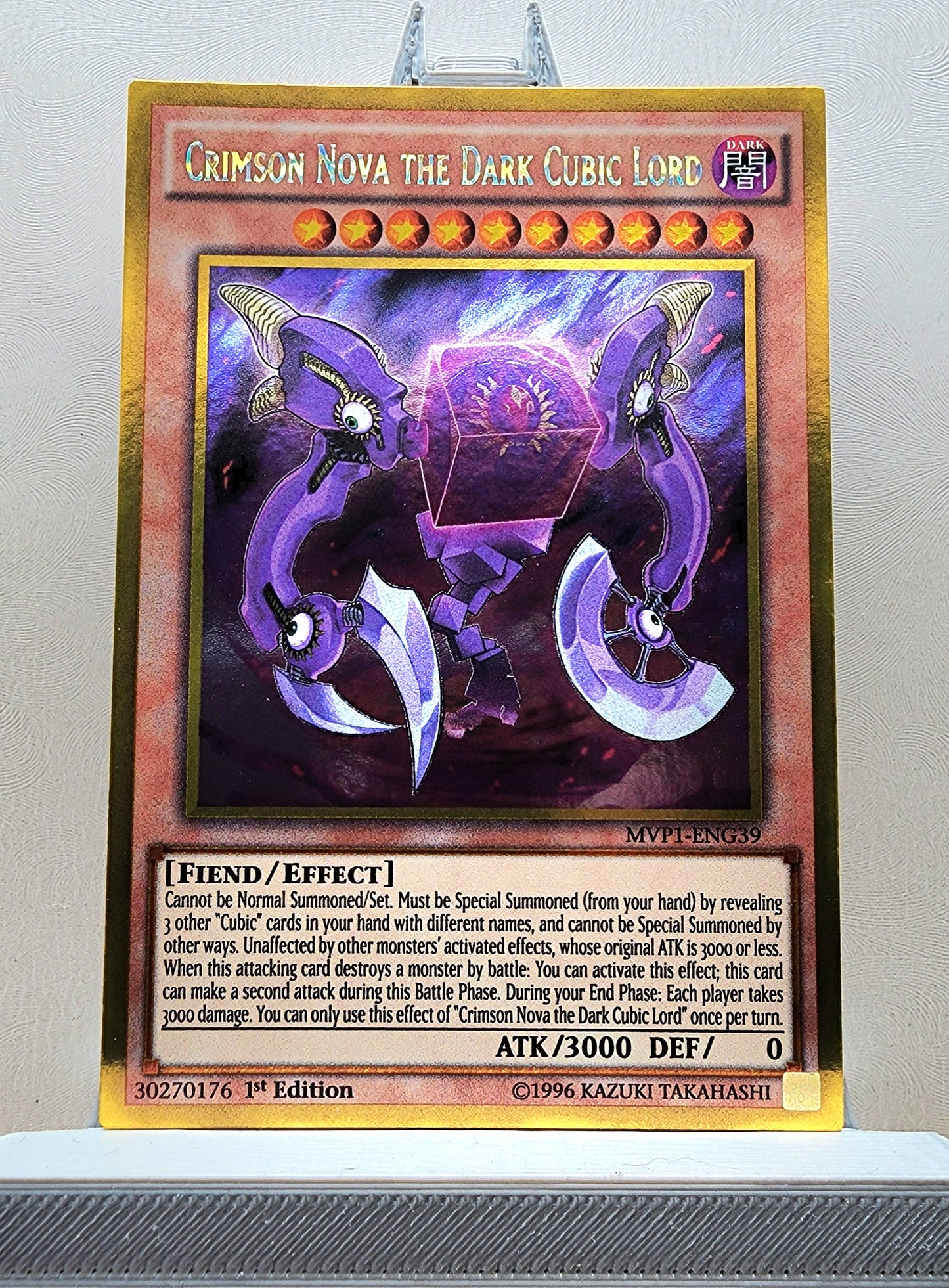 Yugioh! 1x Crimson Nova the Dark Cubic Lord (MVP1 - Gold Rare) 1st Edition