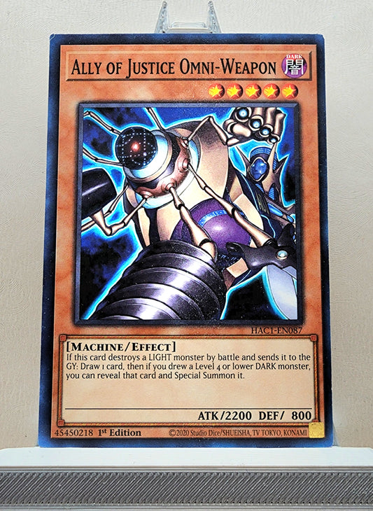 Yugioh! 1x Ally of Justice Omni-Weapon (HAC1 - Duel Terminal Common Parallel Rare) 1st Edition